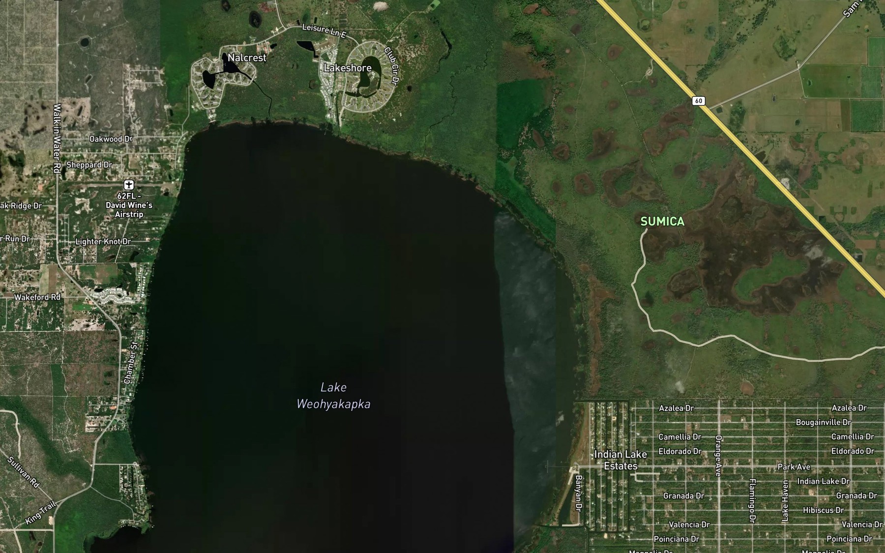 Satellite map of the Spot 4