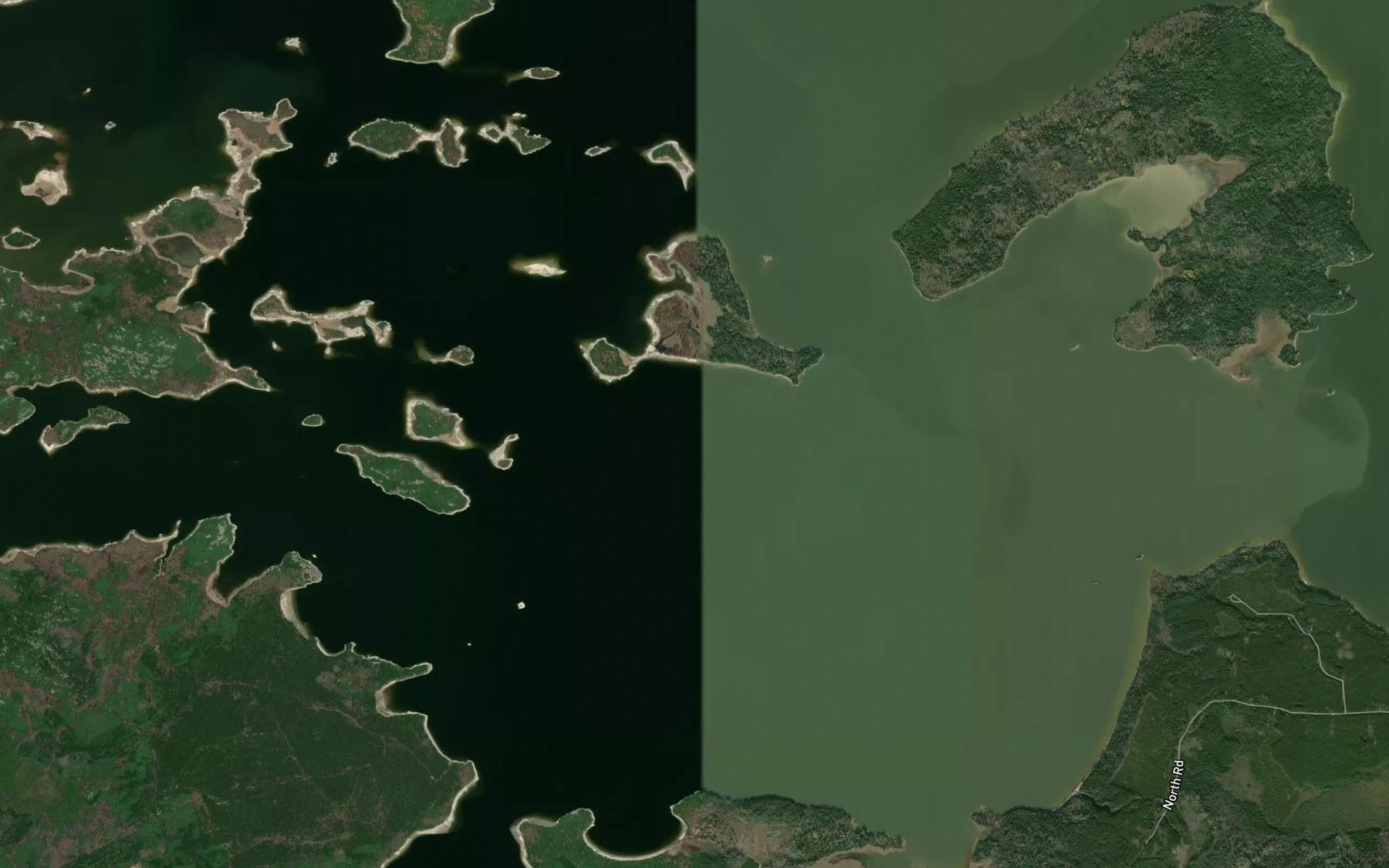 Satellite map of the South Bay