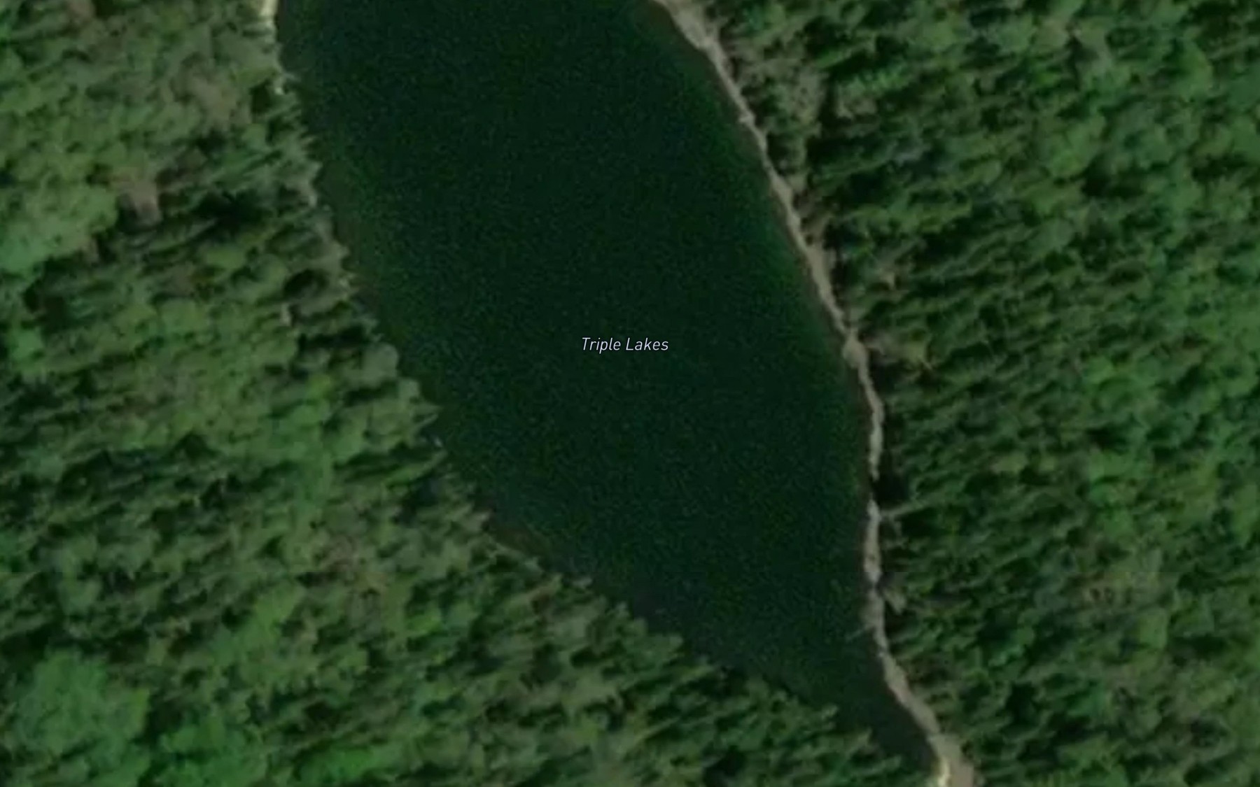 Satellite map of the South Triple Lake
