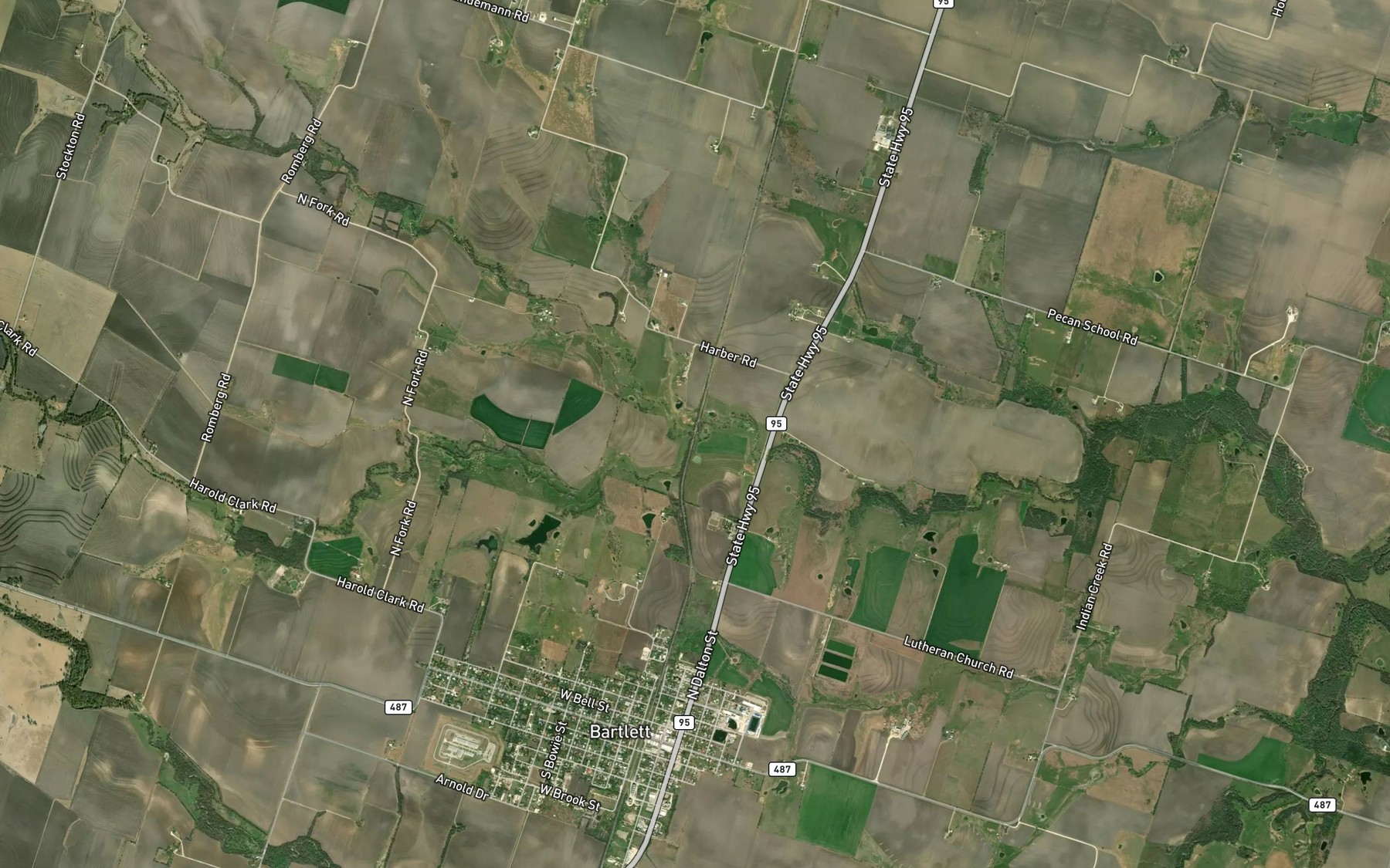 Satellite map of the North Fork Indian Creek