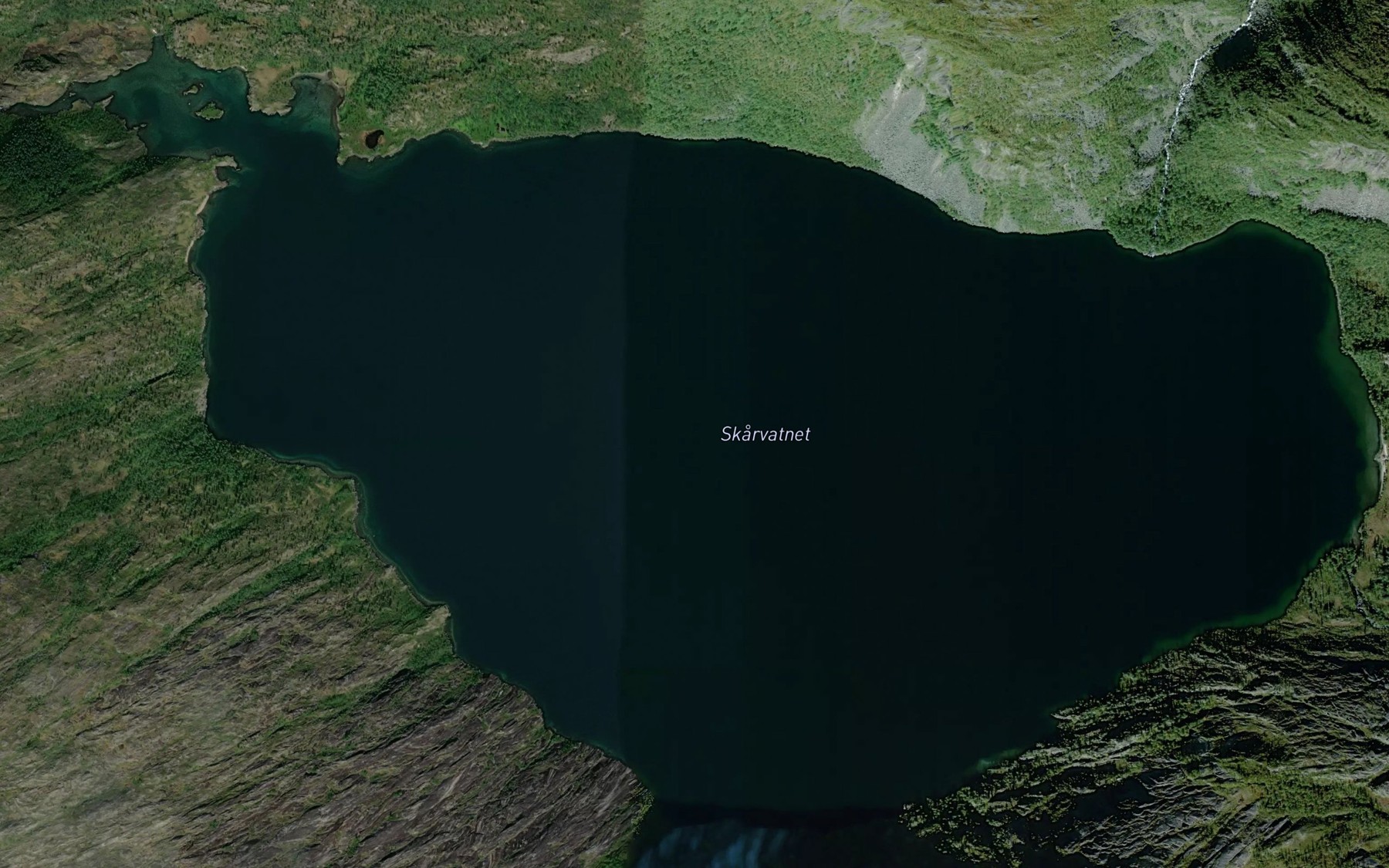 Satellite map of the Skarvatnet