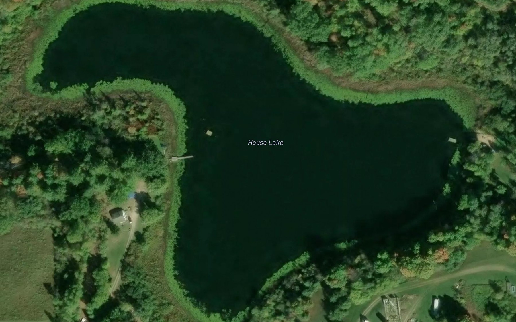 Satellite map of the House Lake