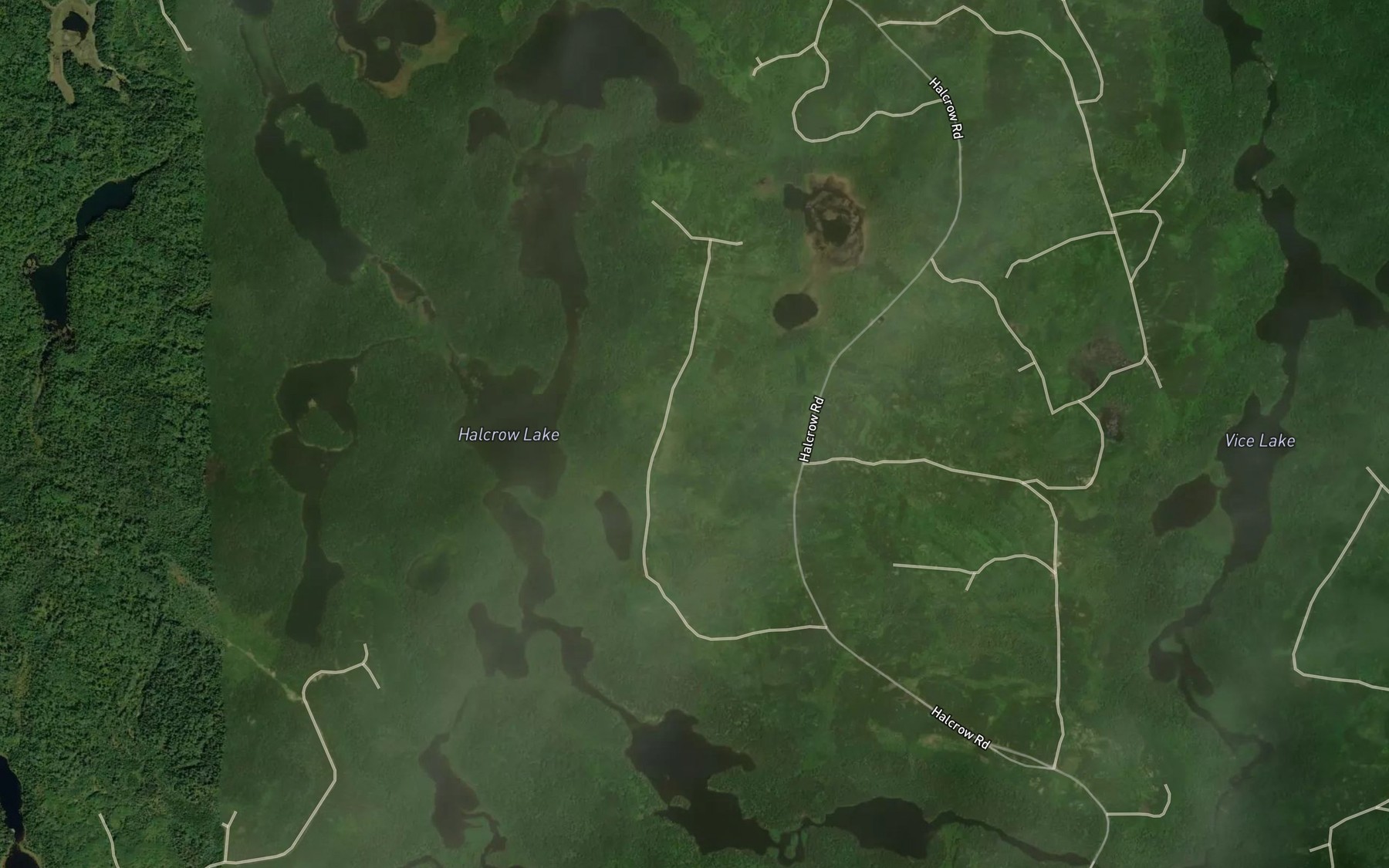 Satellite map of the Halcrow Lake