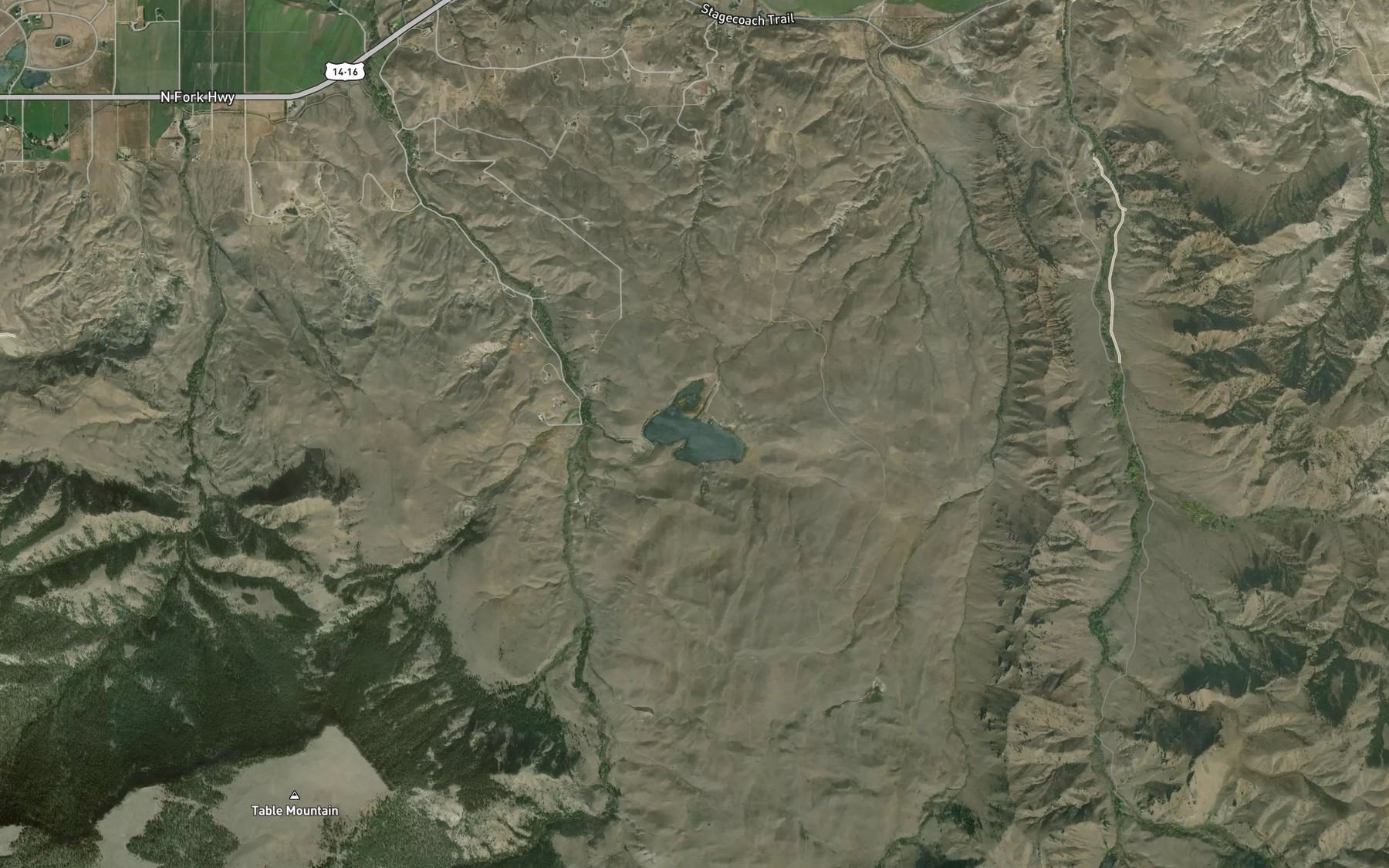 Satellite map of the Stonebridge Reservoir