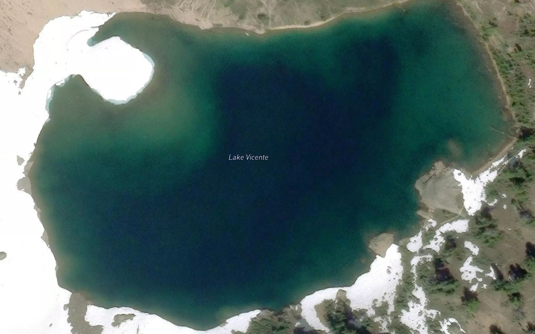 Satellite map of the Lake Vicente