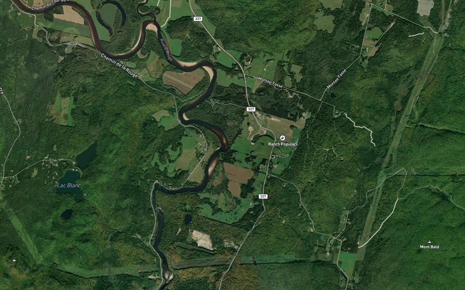 Satellite map of the Ruisseau Larose