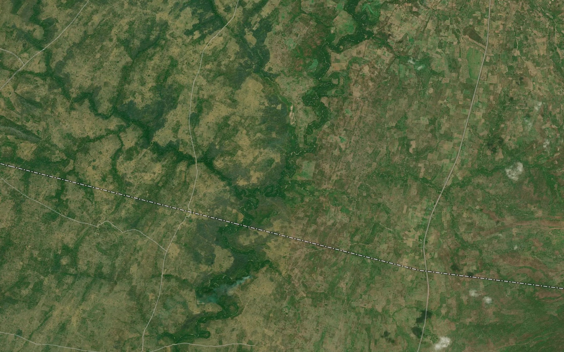 Satellite map of the River Ome