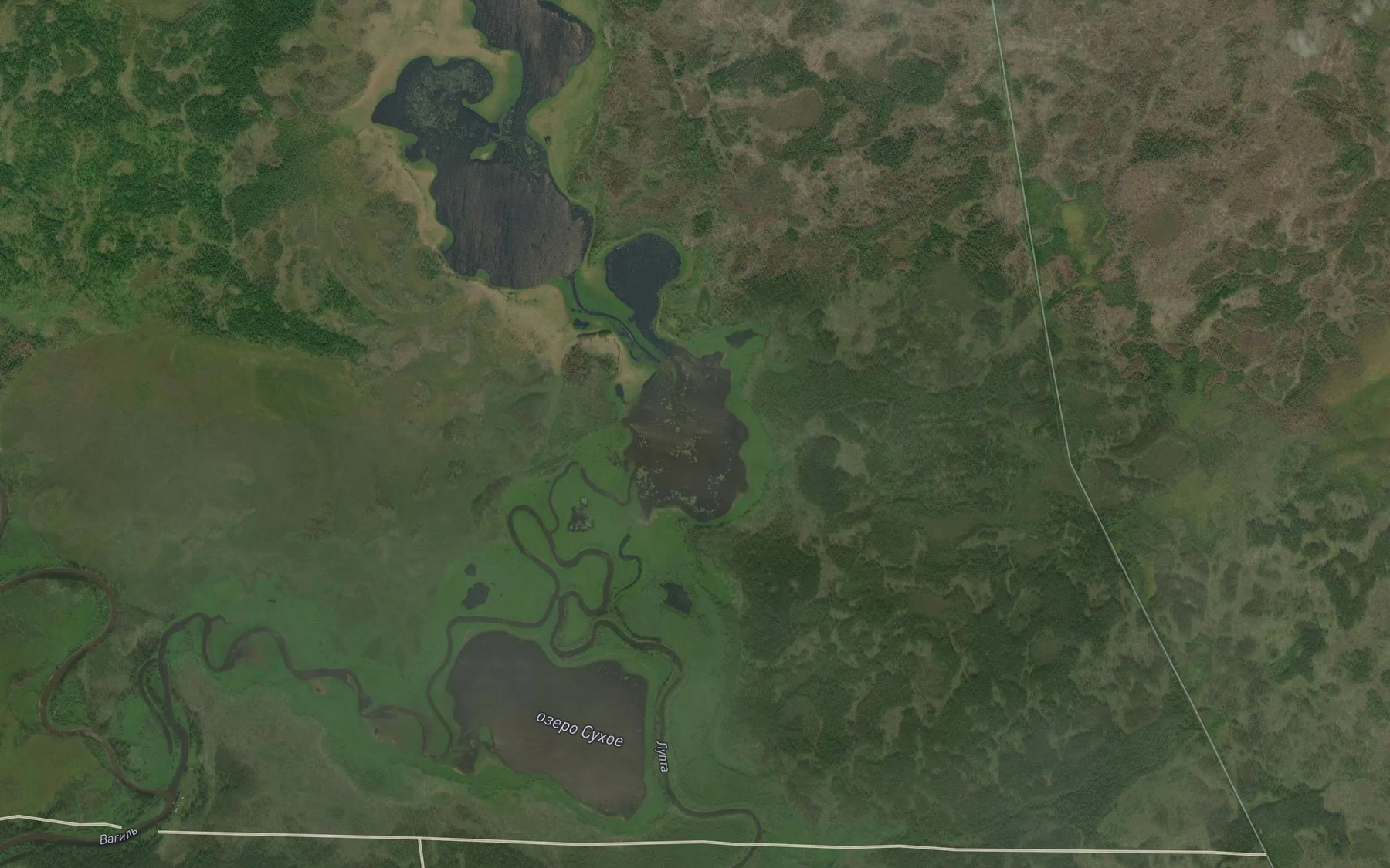 Satellite map of the Ozero Sukhoye