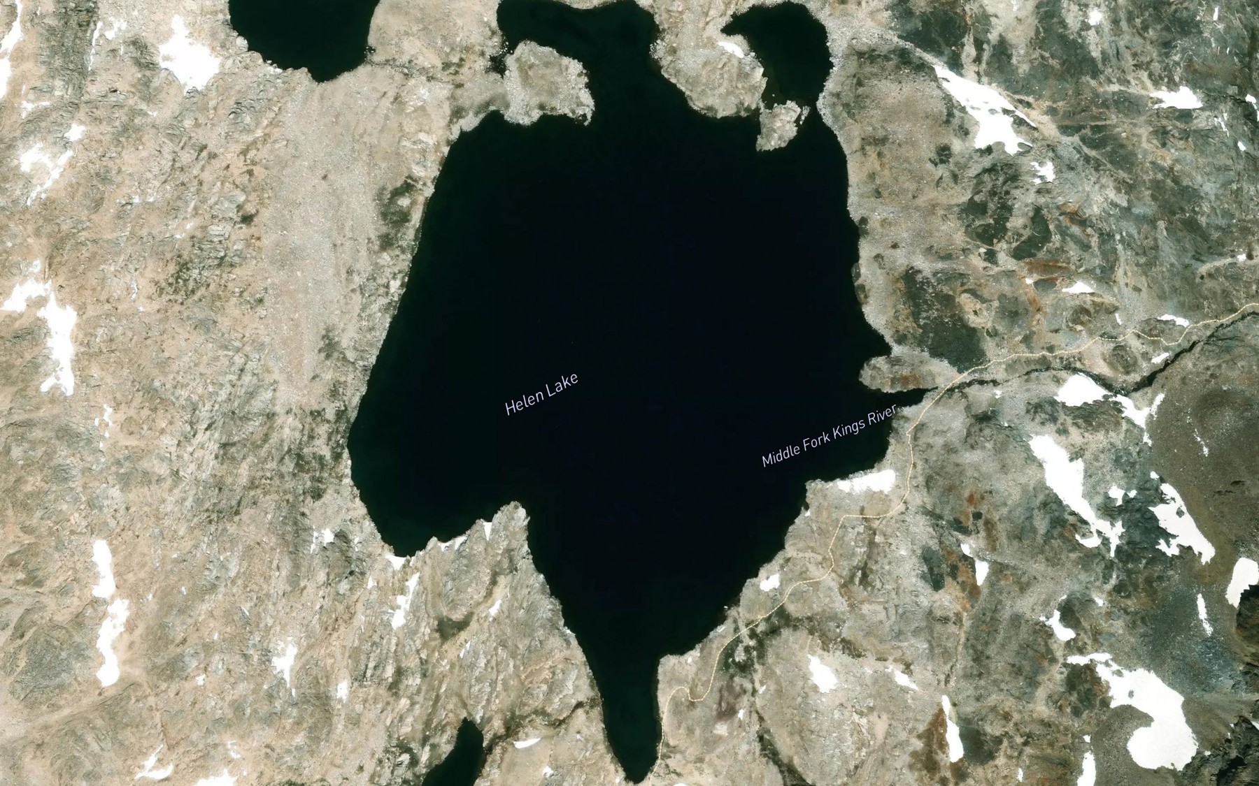 Satellite map of the Helen Lake