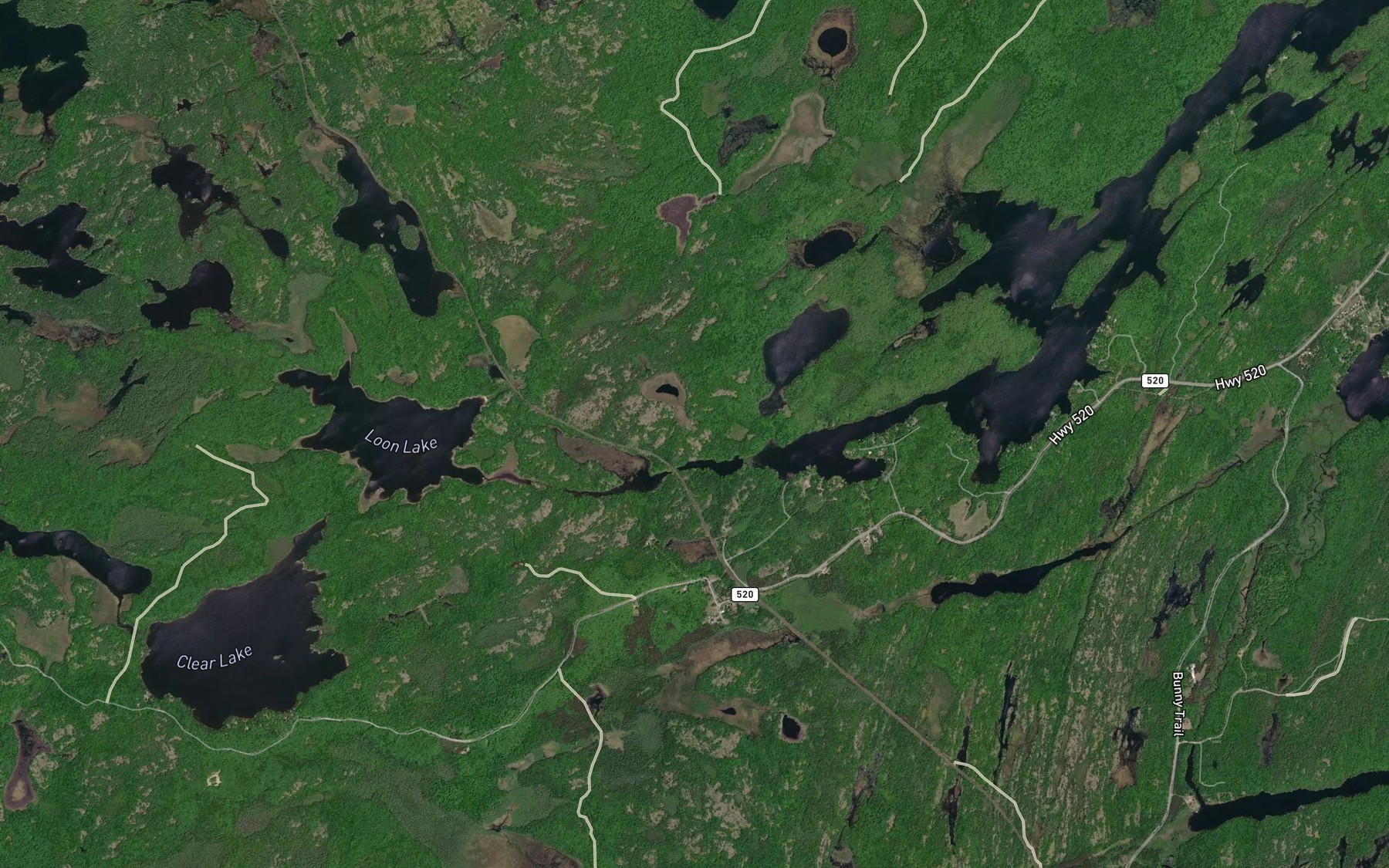 Satellite map of the Loon Creek