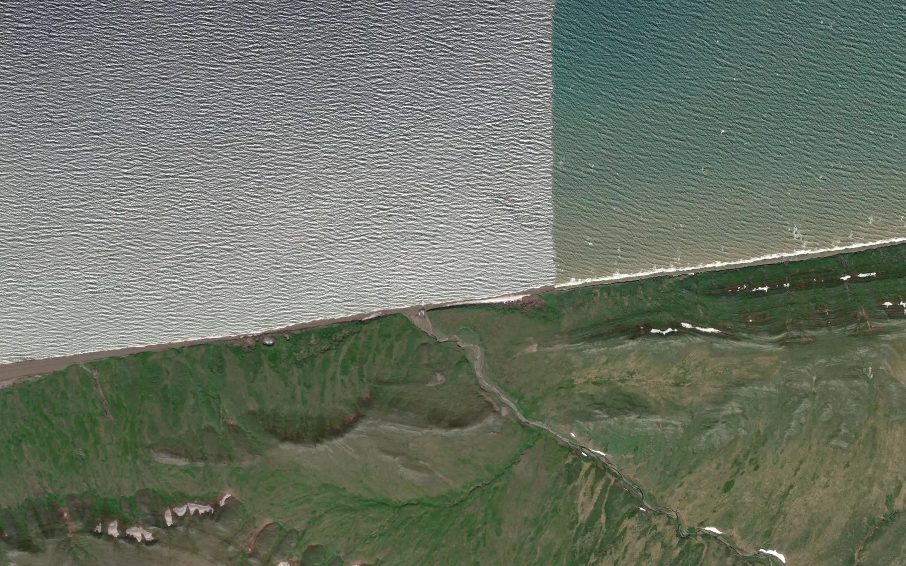 Satellite map of the Mutaktuk Creek