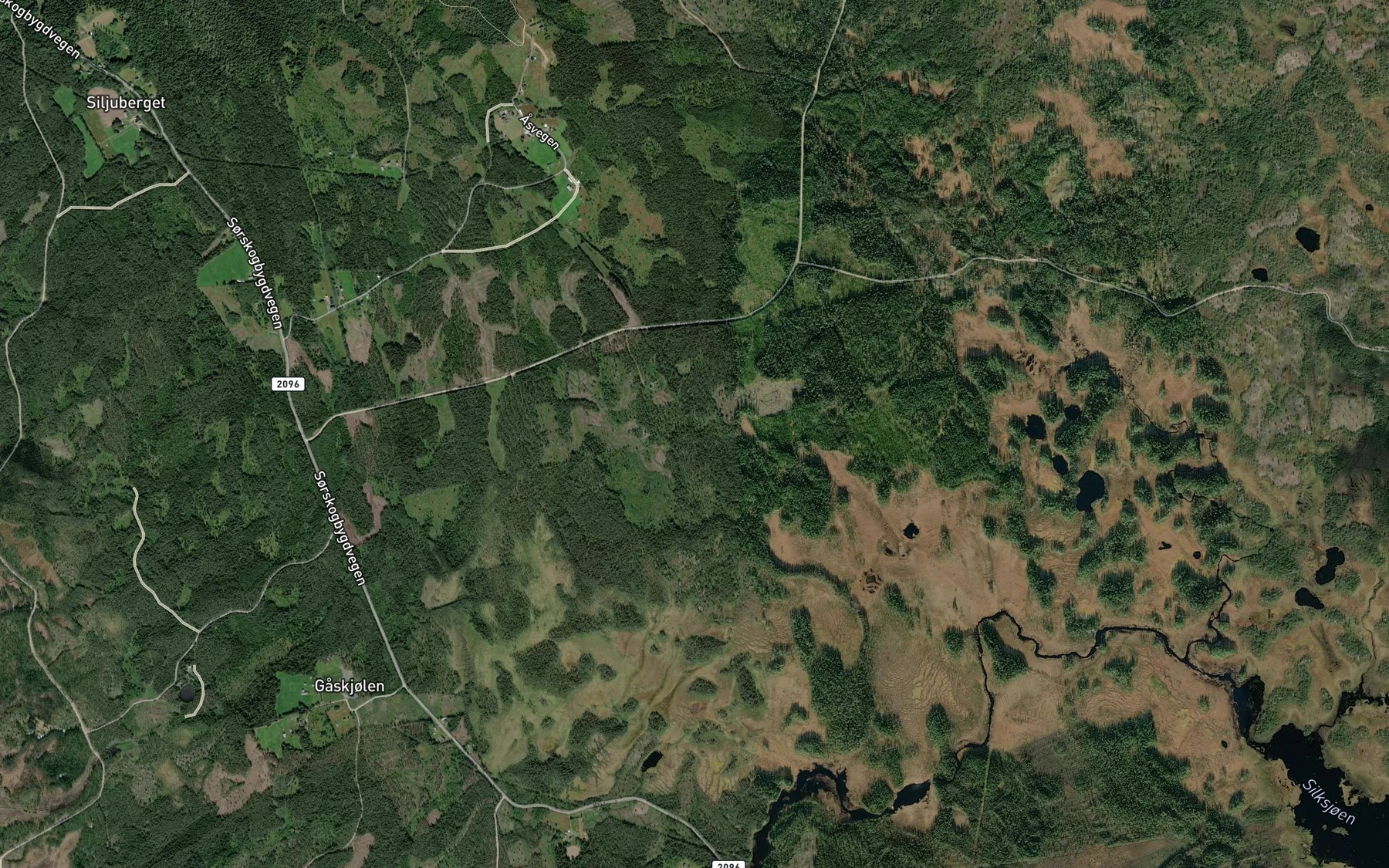 Satellite map of the Faderbekken