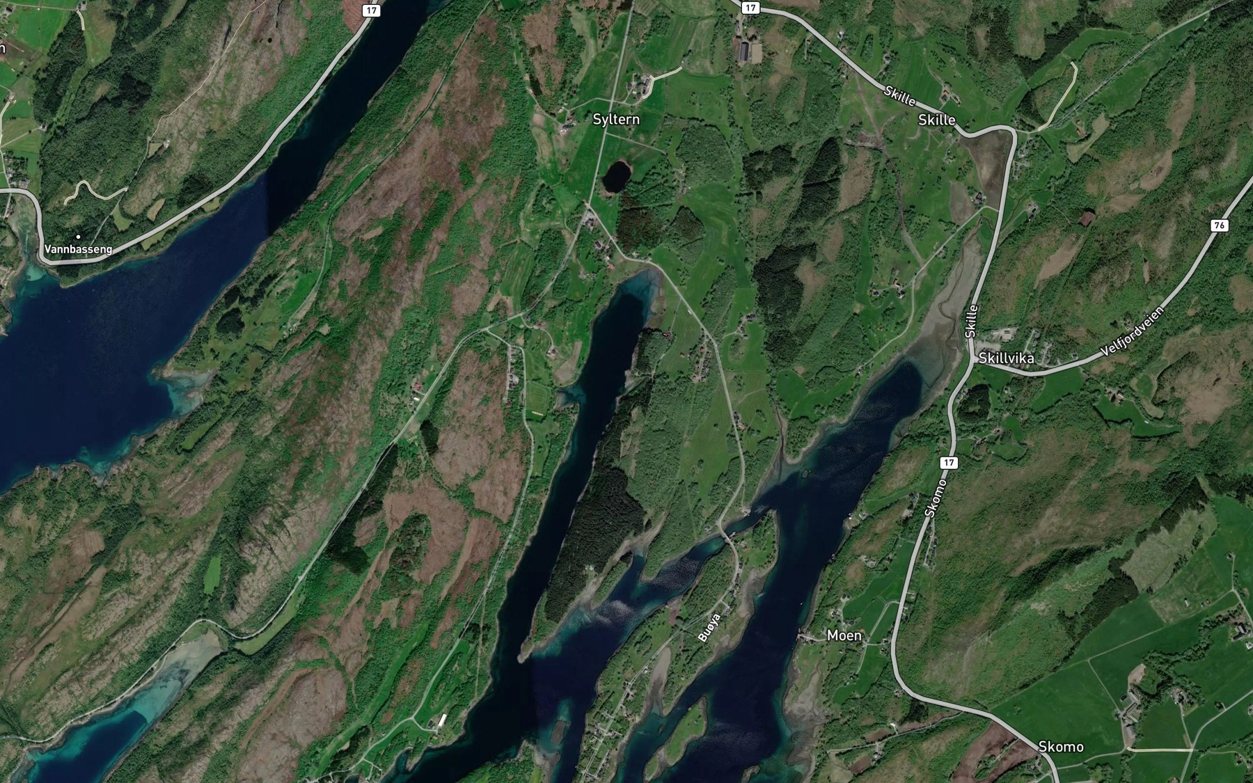 Satellite map of the Fagervika