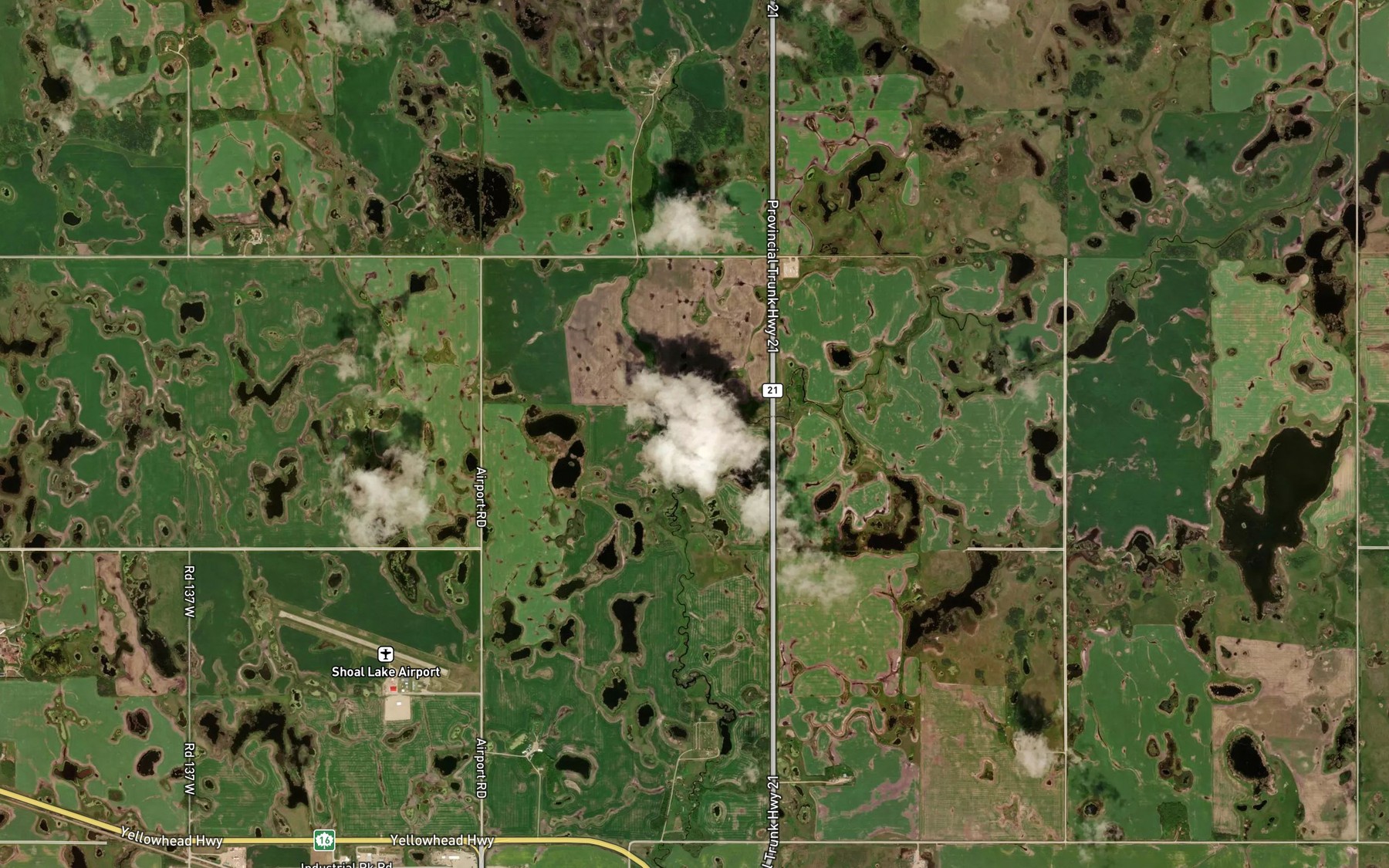 Satellite map of the Wolfe Creek