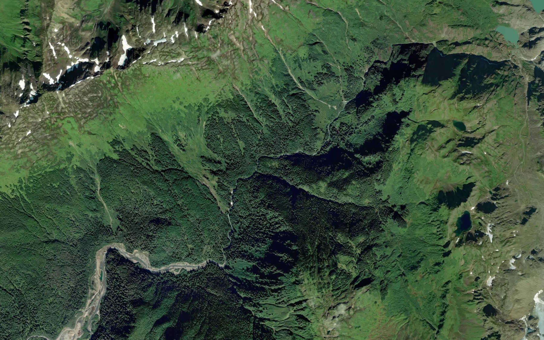 Satellite map of the Canyon Creek