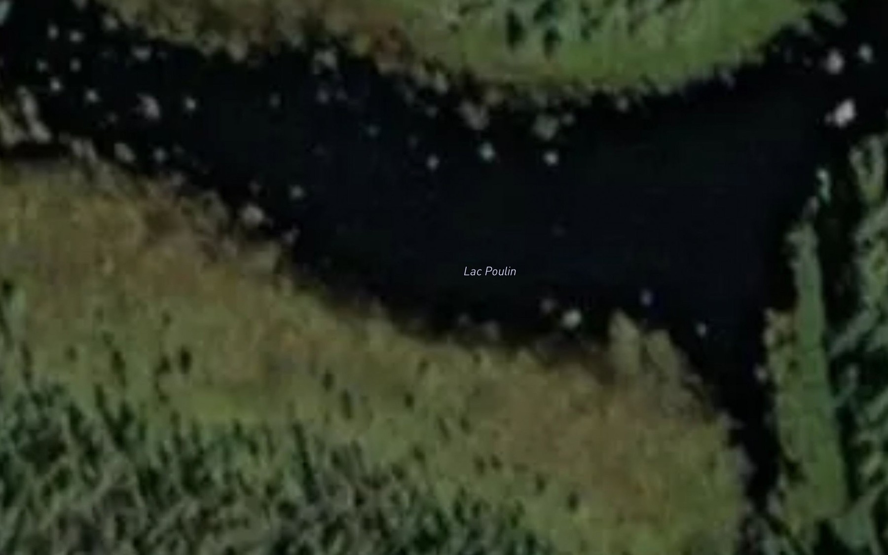 Satellite map of the Lac Poulin