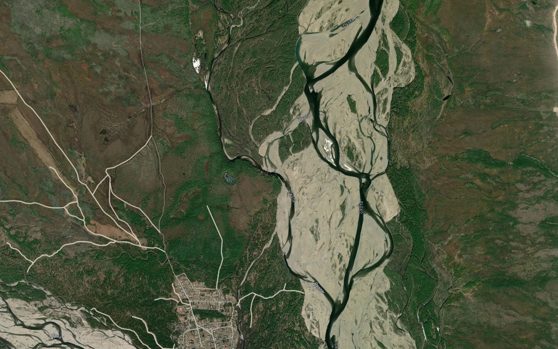Satellite map of the Agat'