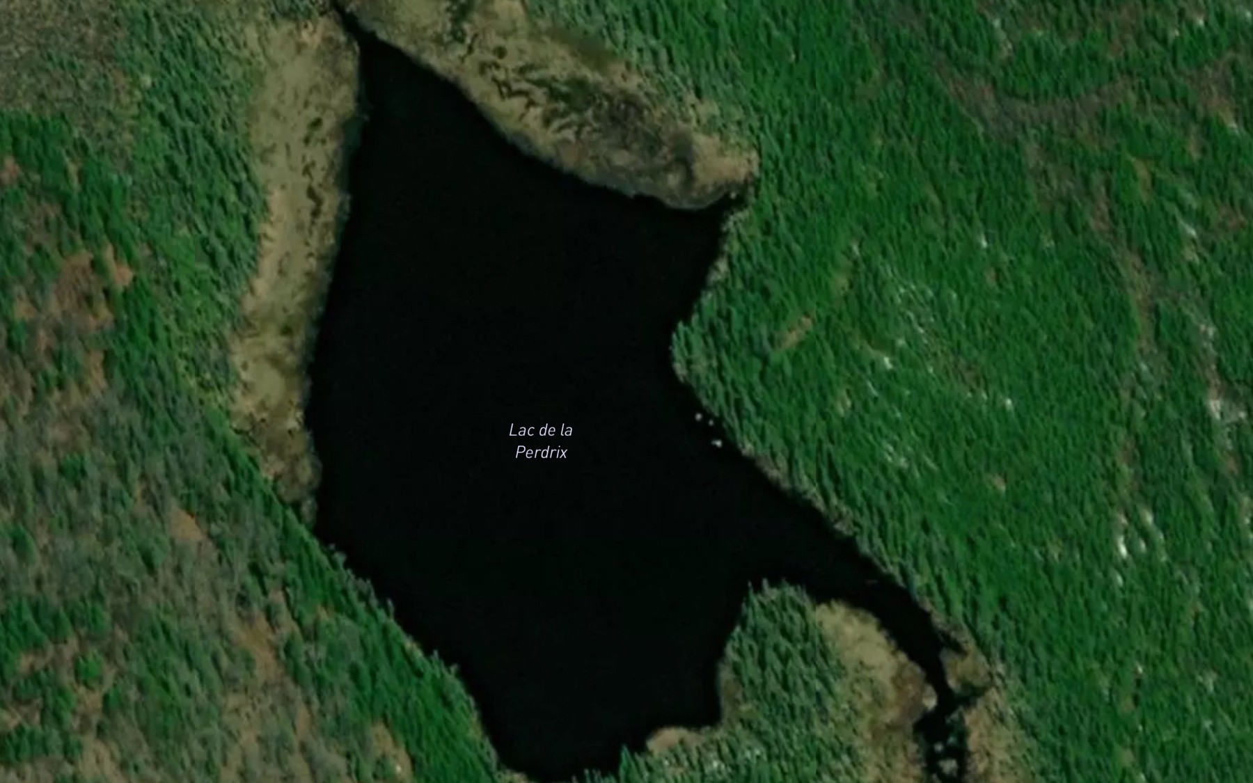 Satellite map of the Lac de la Perdrix