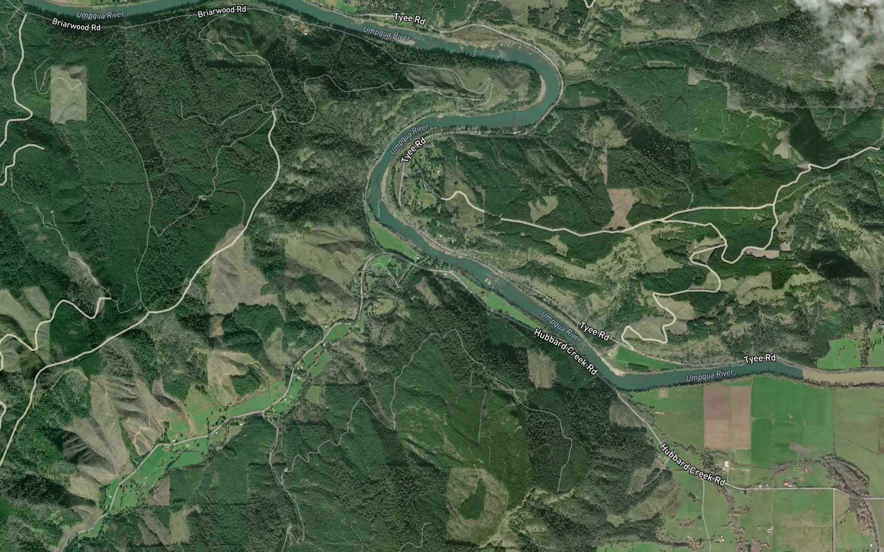 Satellite map of the Rinaldi Reservoir