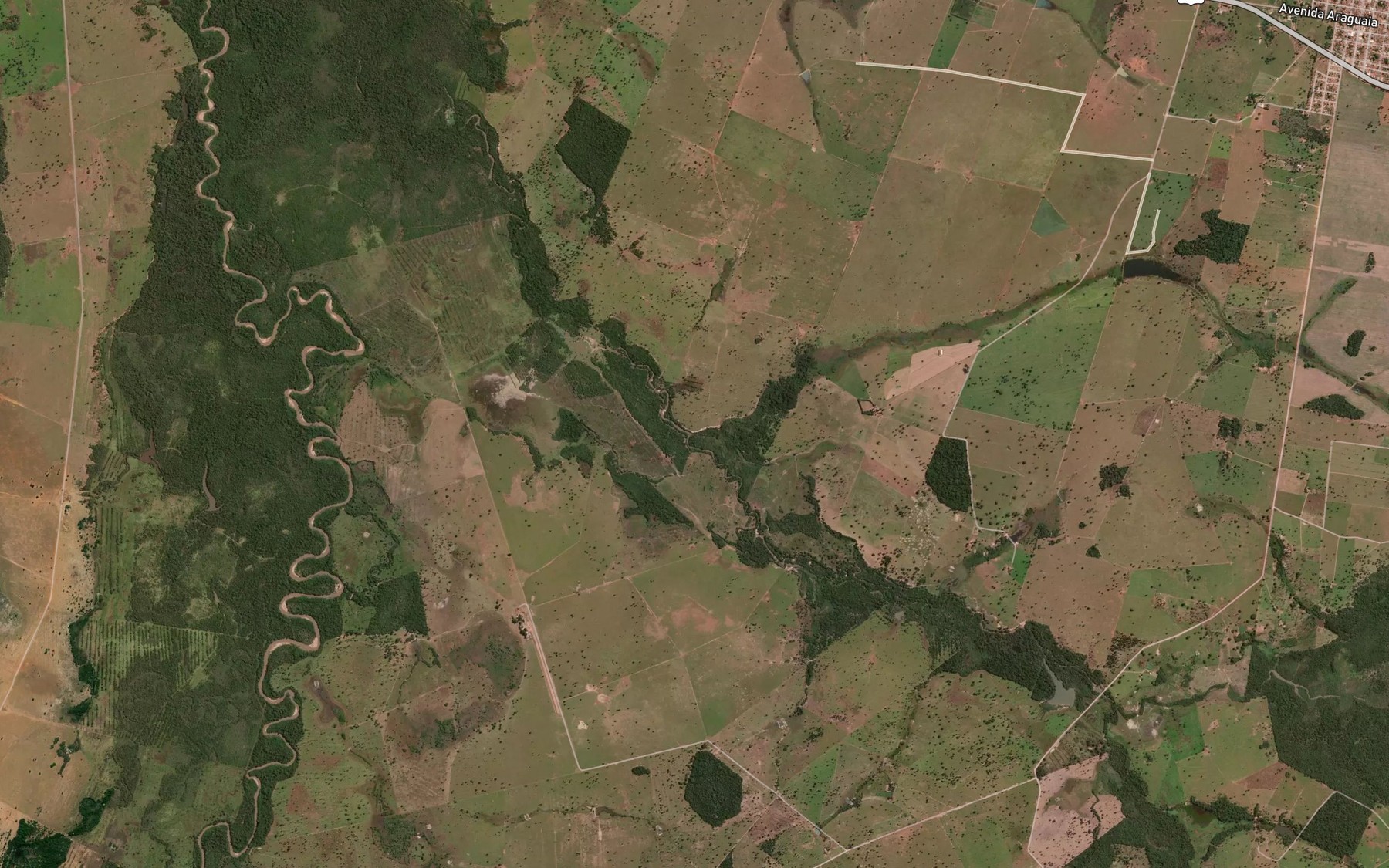 Satellite map of the Corrego Seco