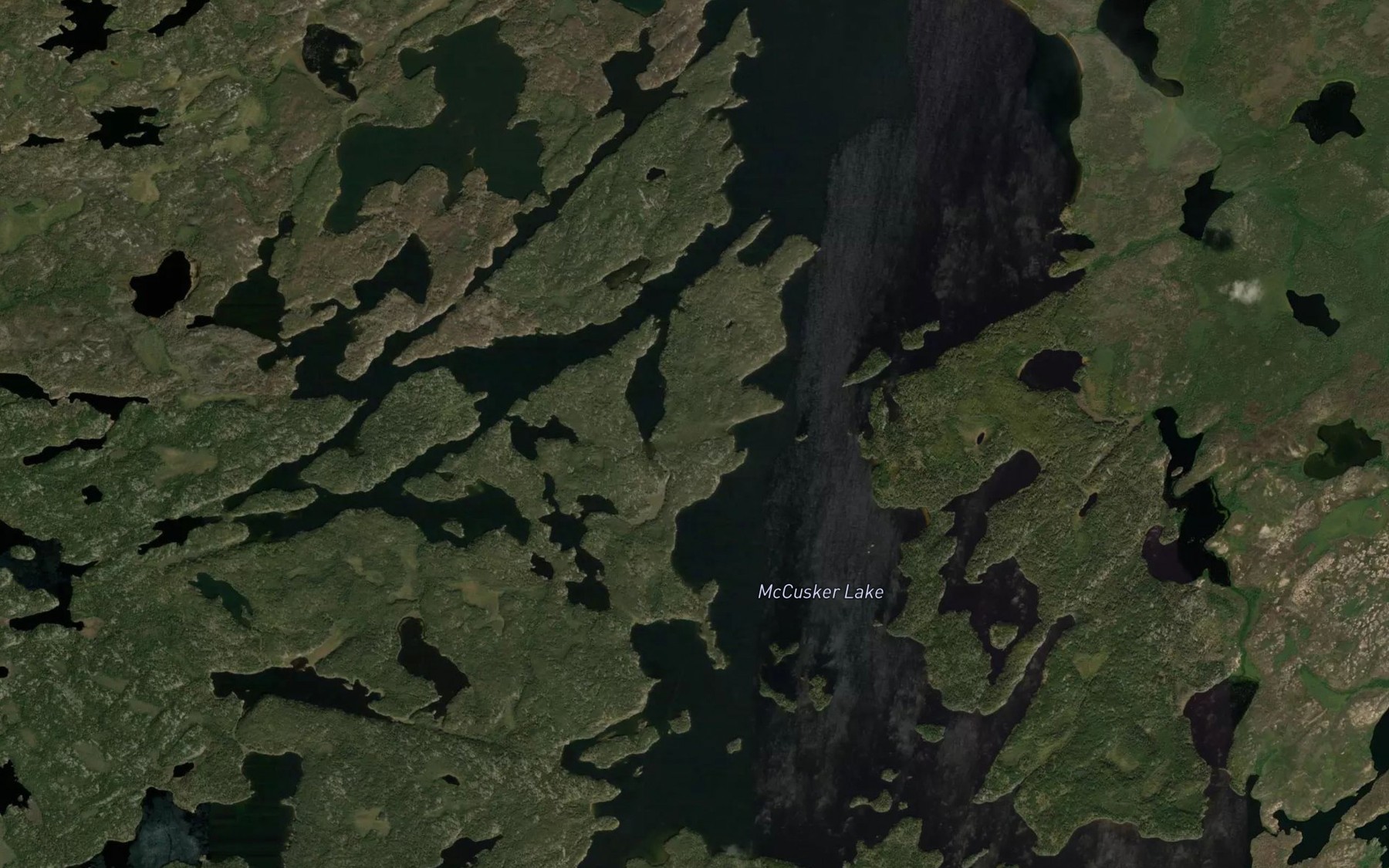 Satellite map of the McCusker Lake