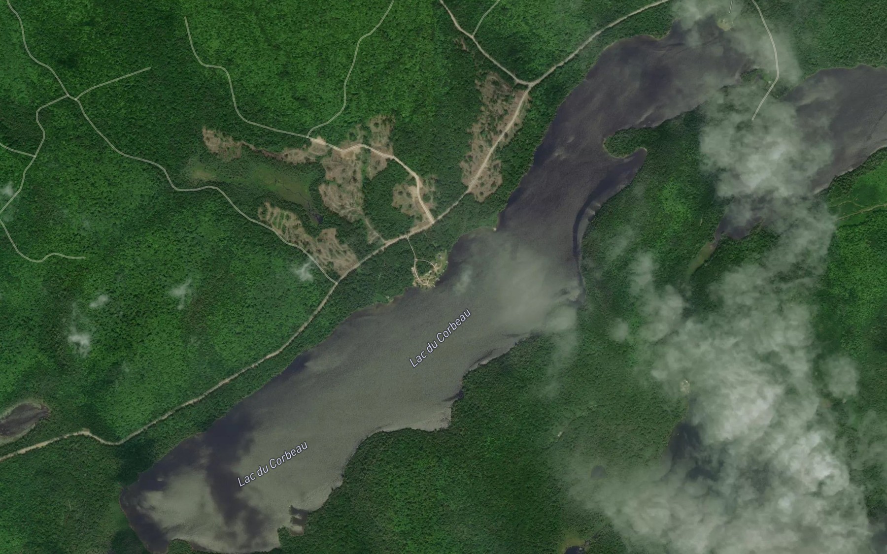 Satellite map of the Lac du Corbeau