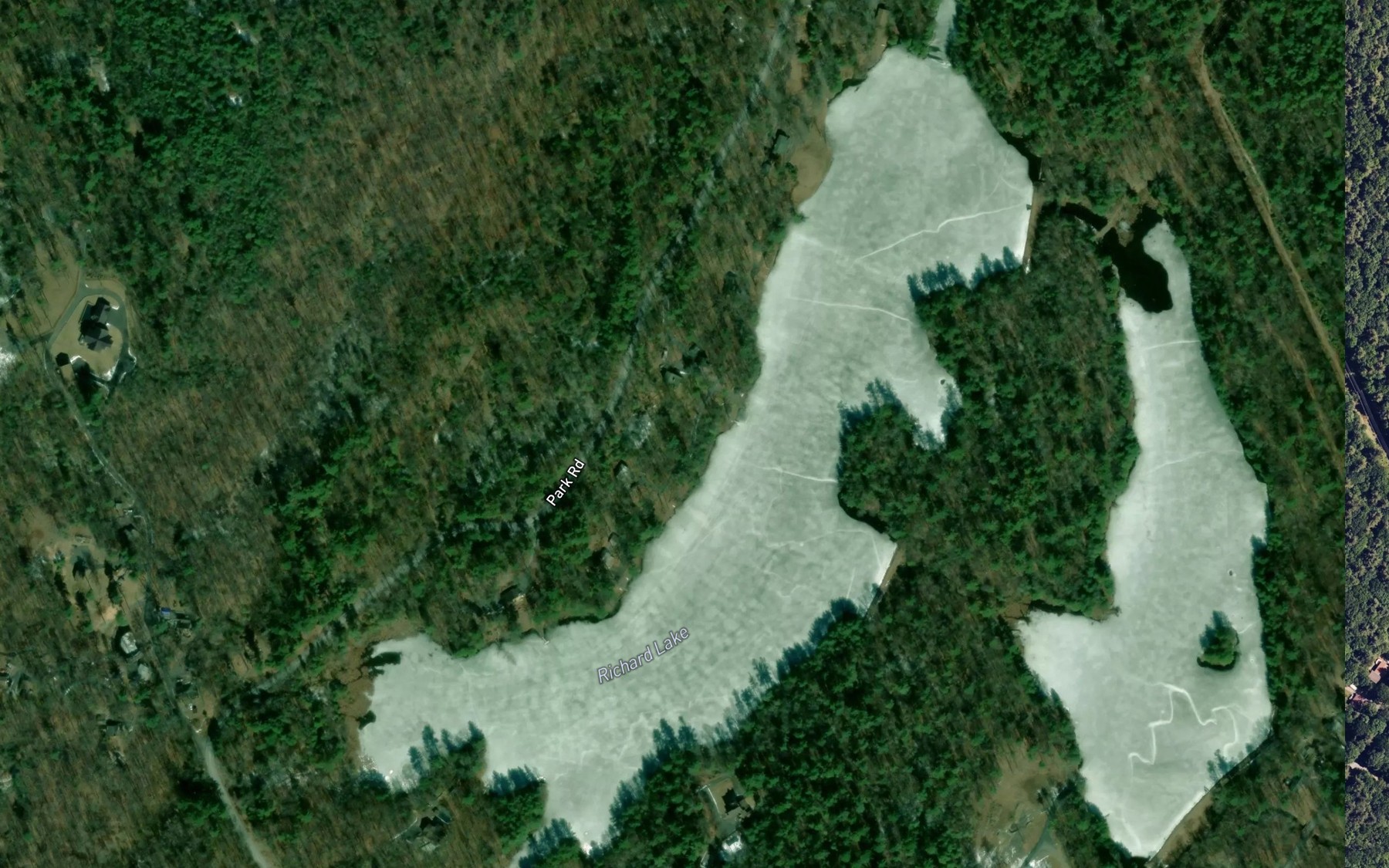 Satellite map of the Richard Lake