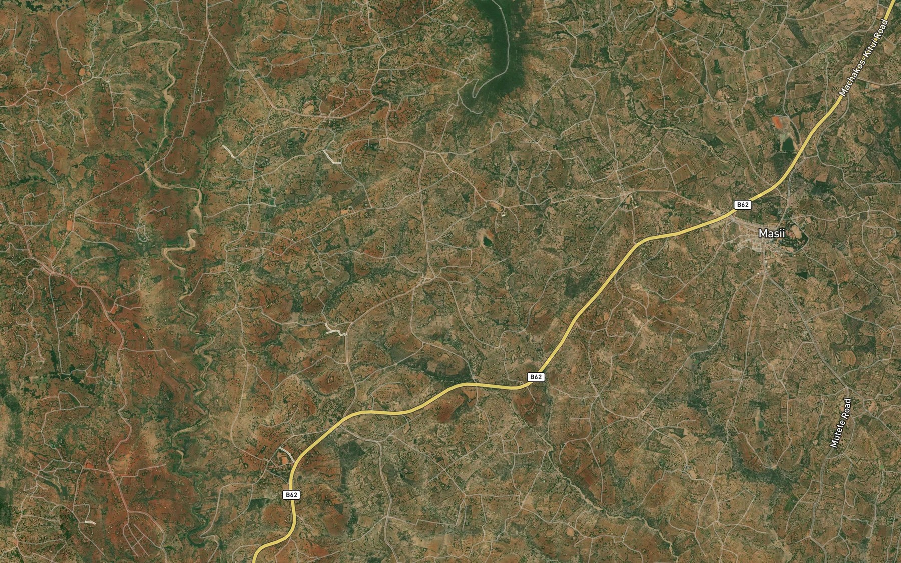 Satellite map of the Yuani Dam