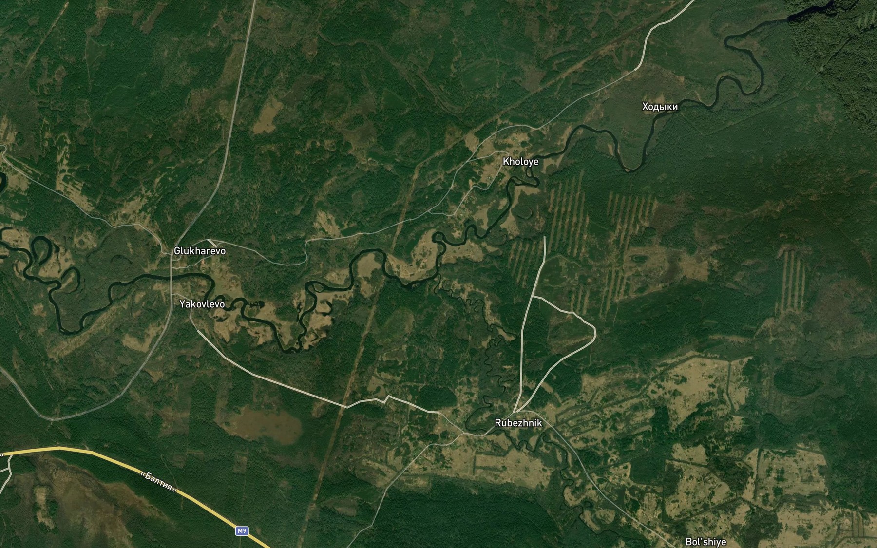 Satellite map of the Nevedryanka