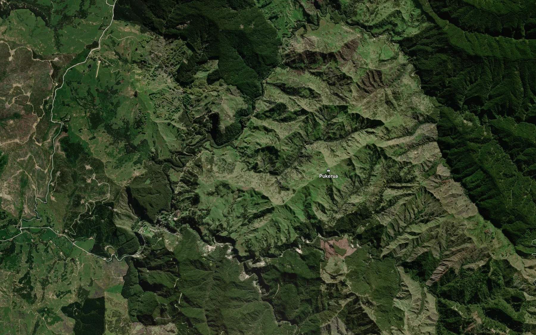 Satellite map of the Pukerua Stream
