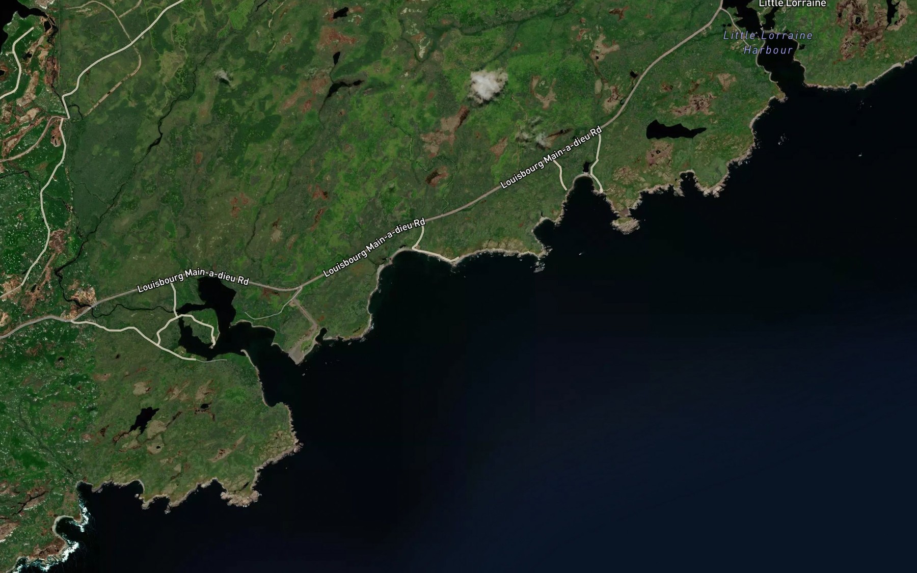 Satellite map of the Wild Cove