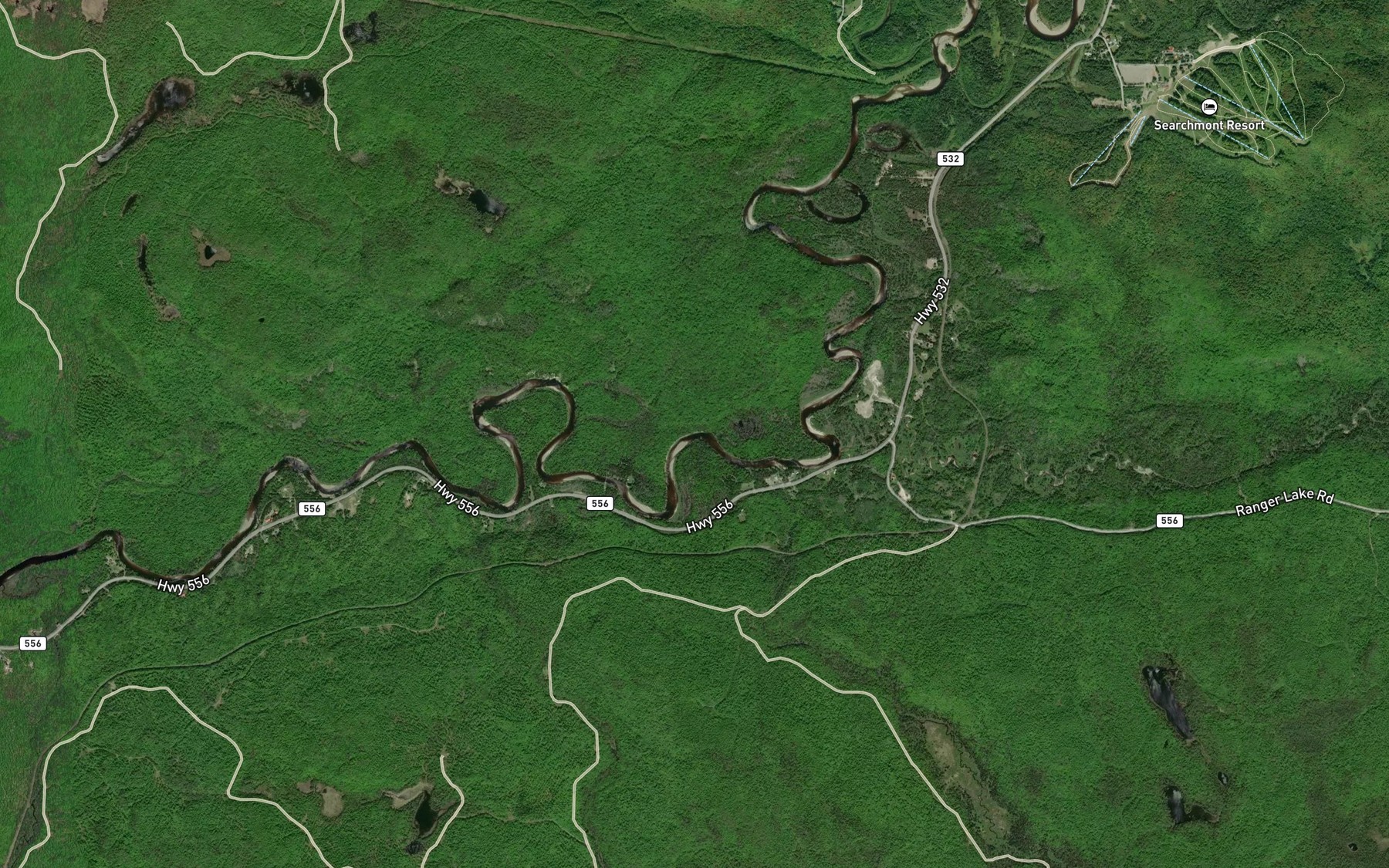 Satellite map of the Silver Creek