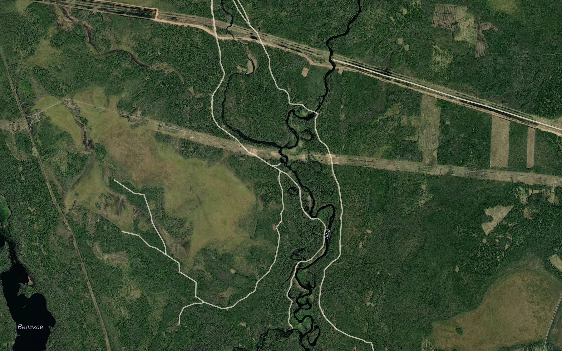 Satellite map of the Belaya