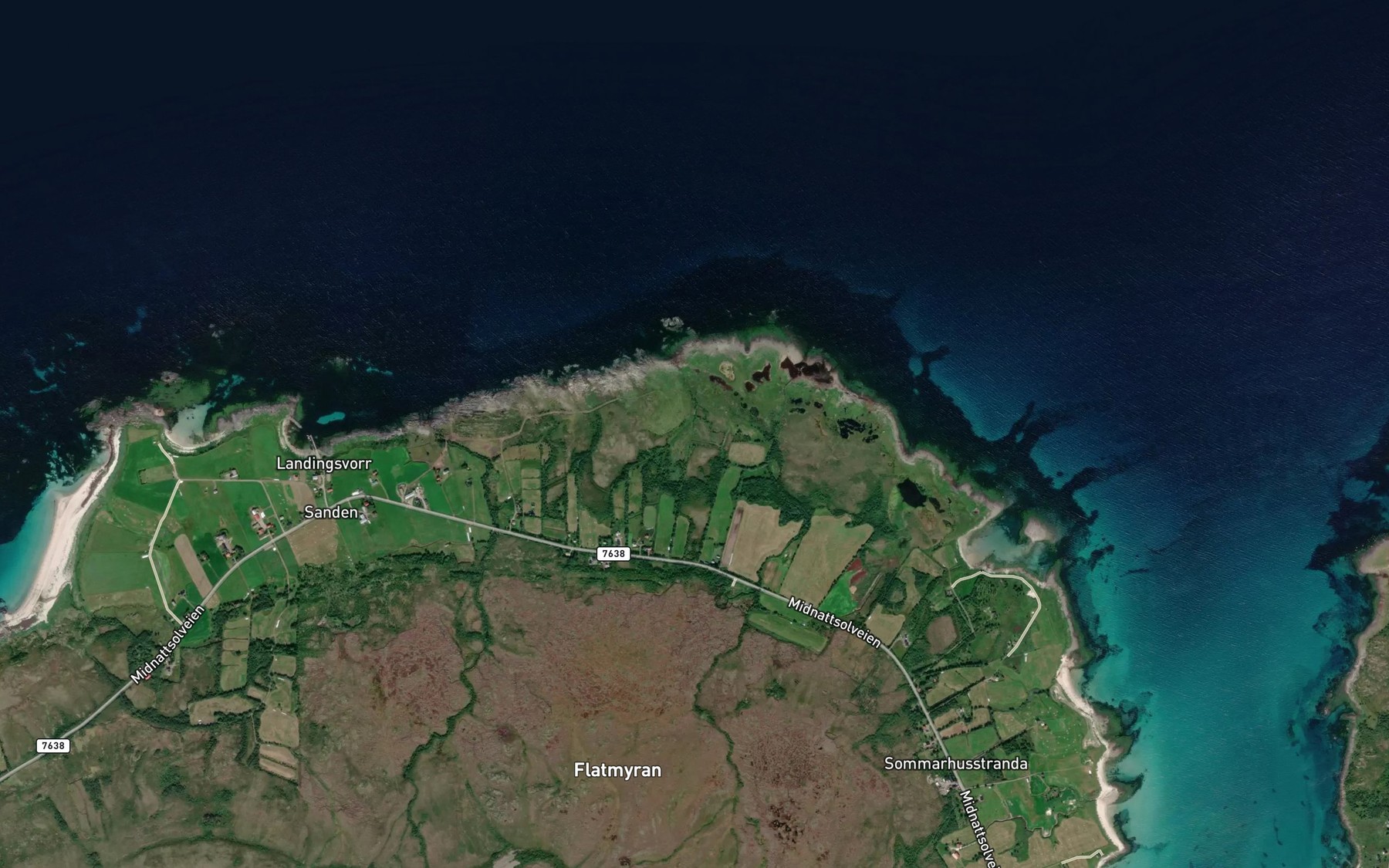 Satellite map of the Haksteintjonna