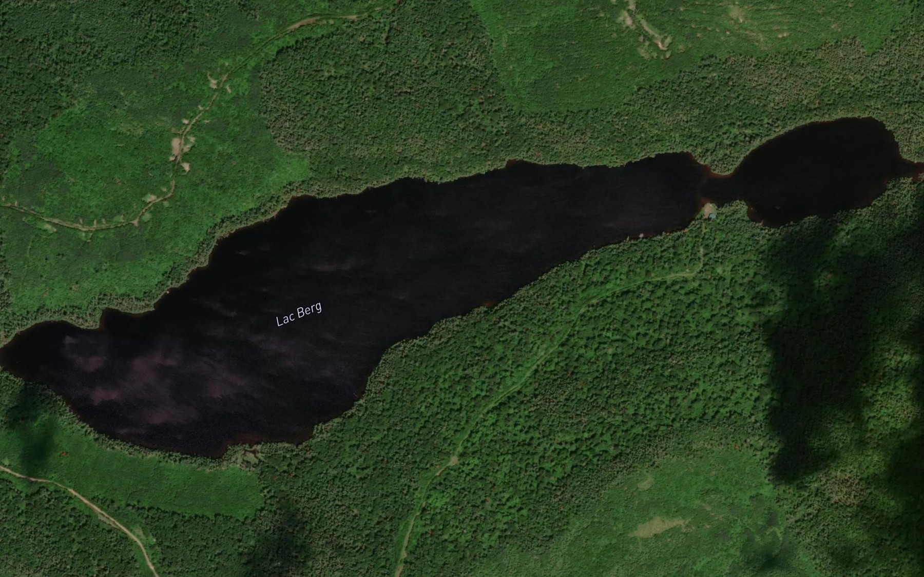 Satellite map of the Lac Berg