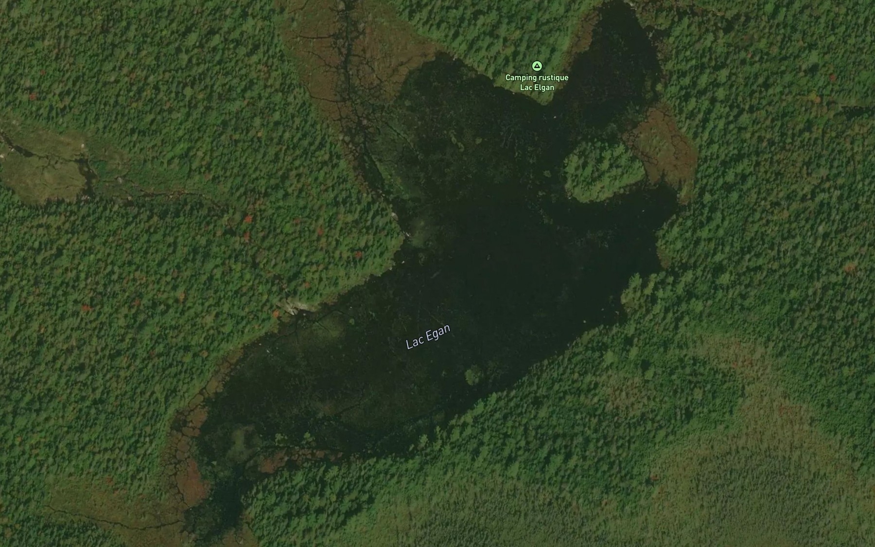 Satellite map of the Lac Egan