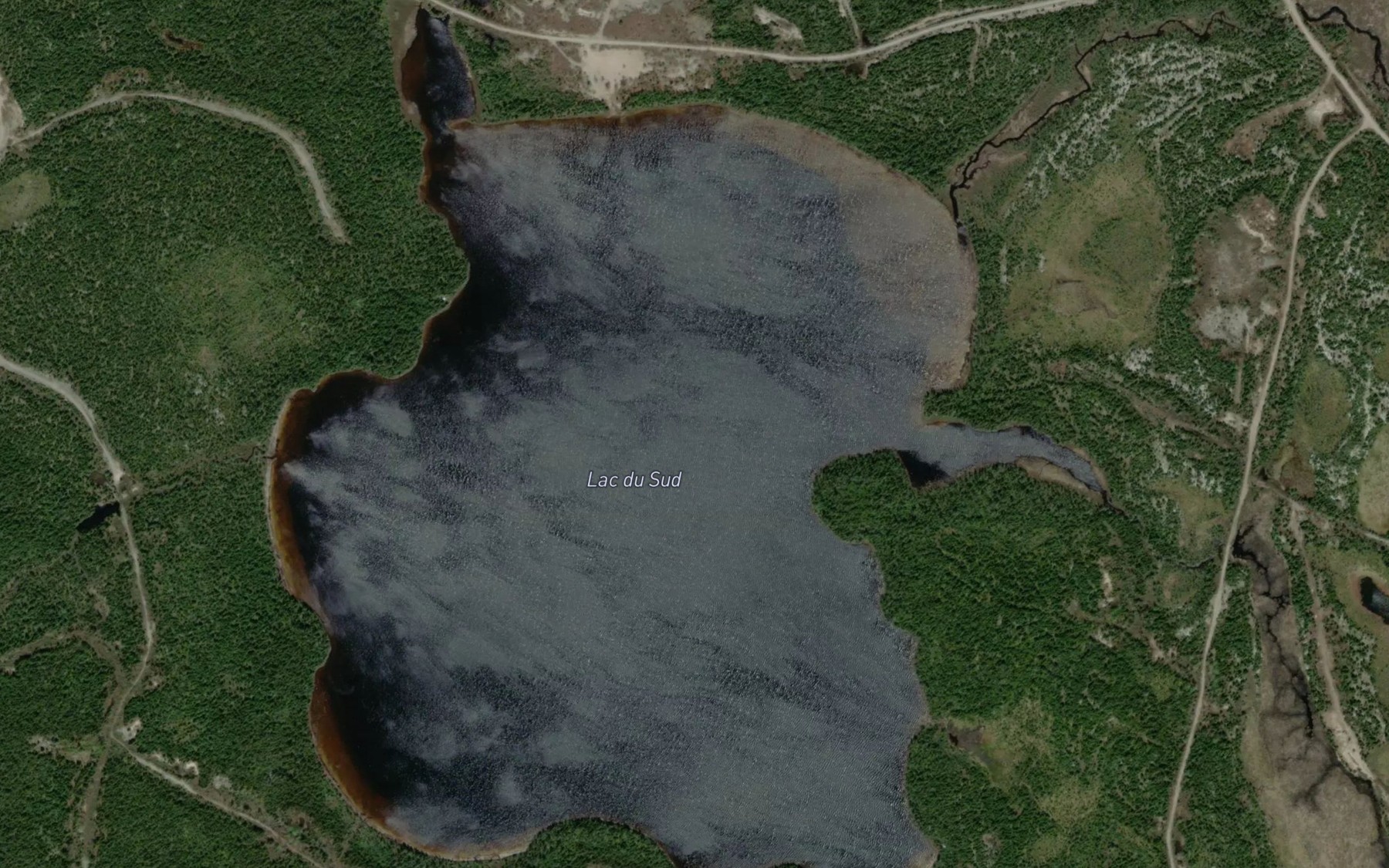 Satellite map of the Lac du Sud
