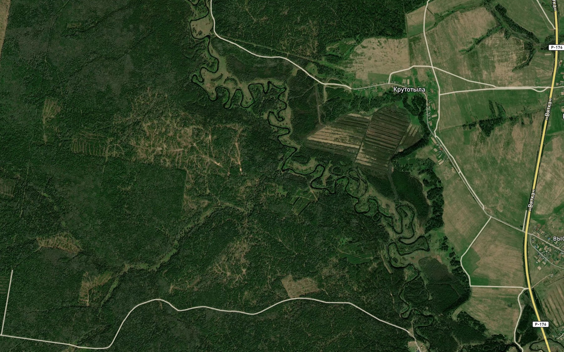 Satellite map of the Shudtom"yel'
