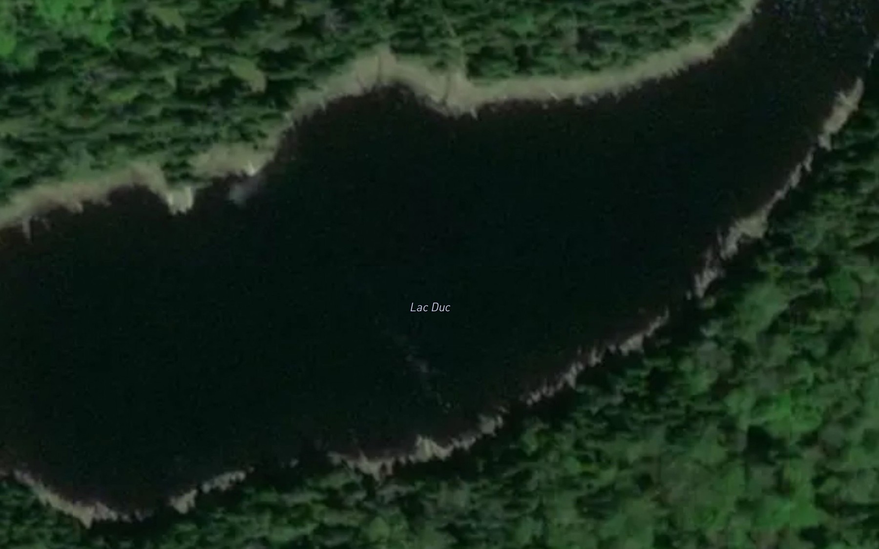 Satellite map of the Lac Duc