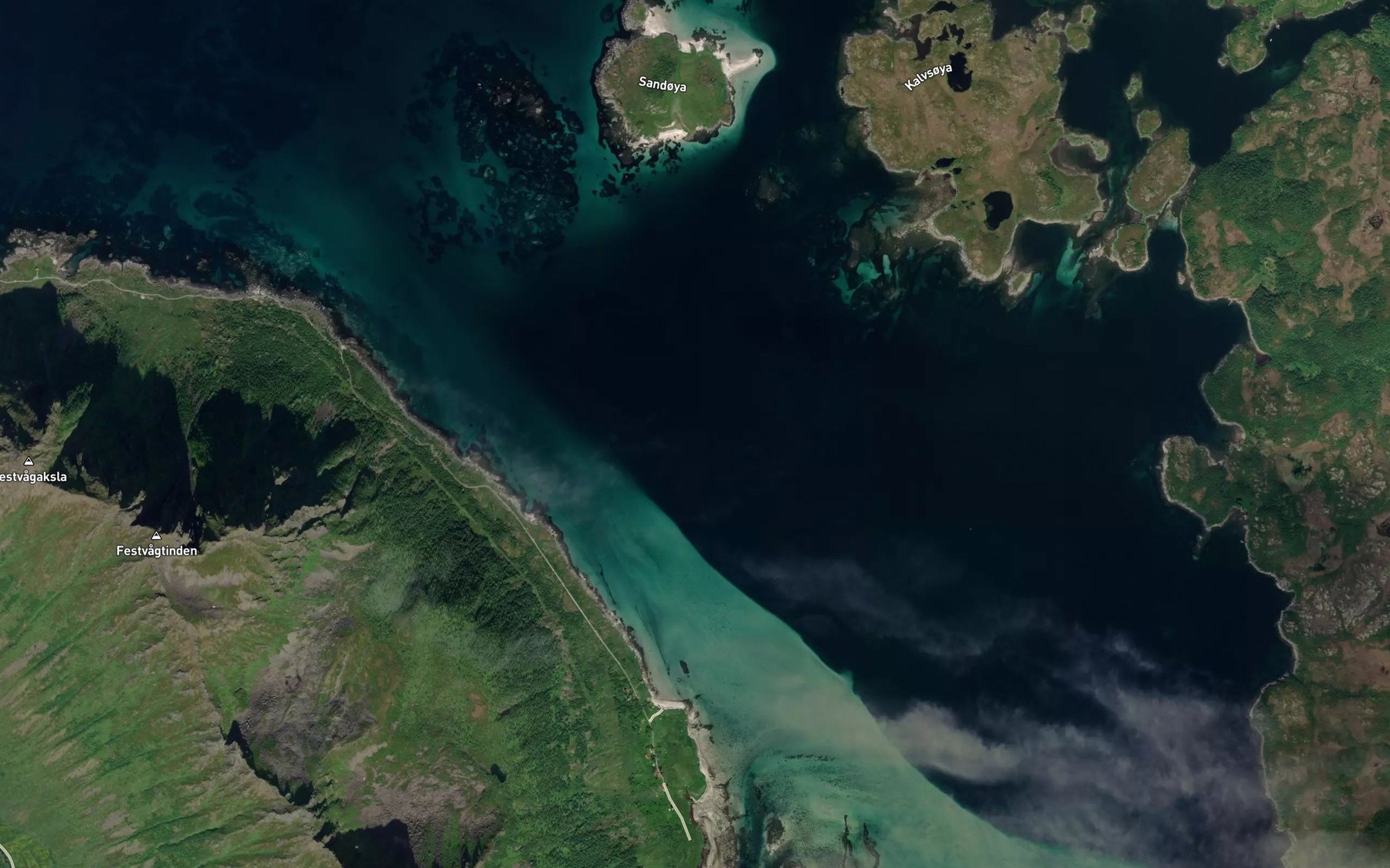 Satellite map of the Sundlandsfjorden