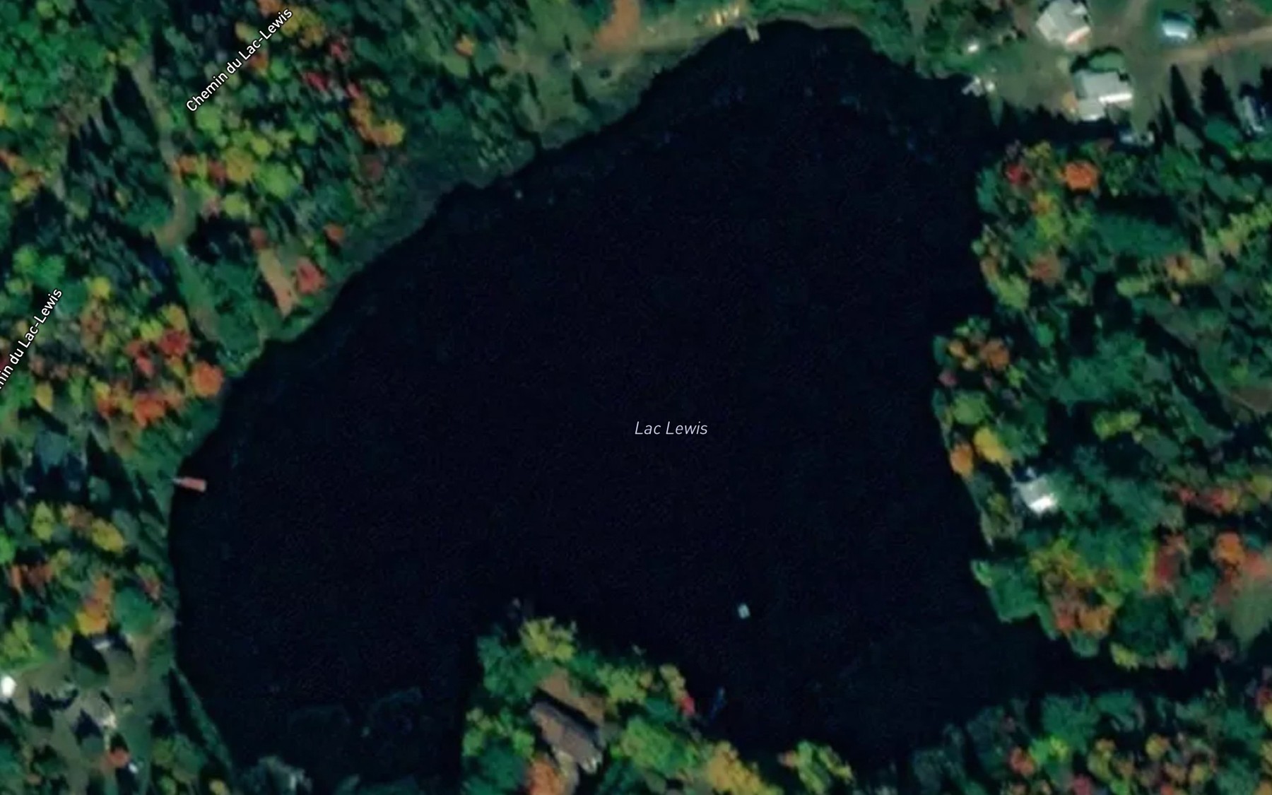 Satellite map of the Lac Lewis