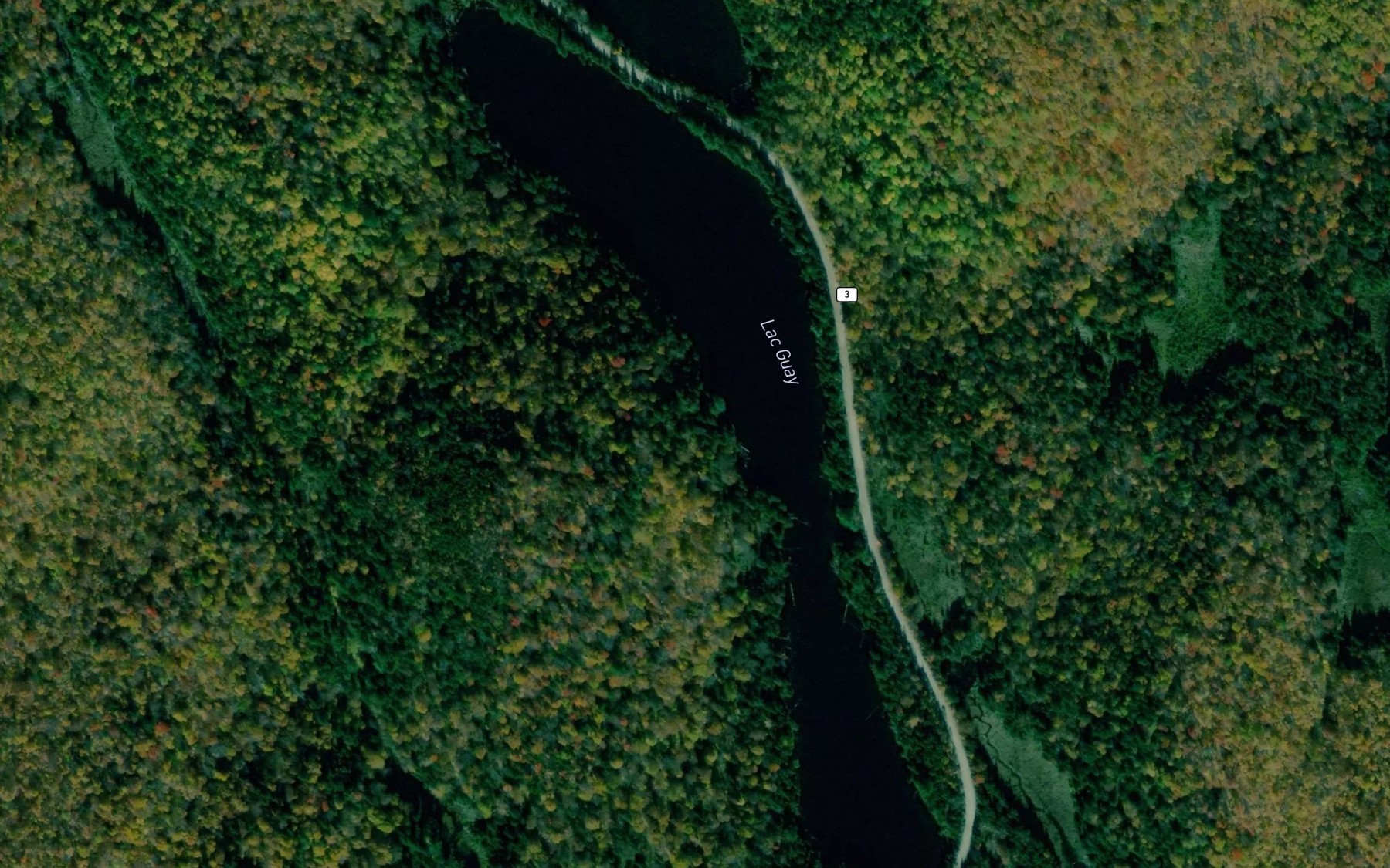 Satellite map of the Lac Guay