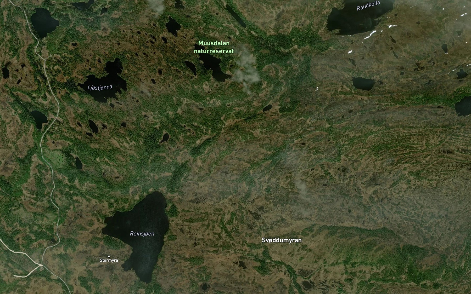 Satellite map of the Korptjonnbekken