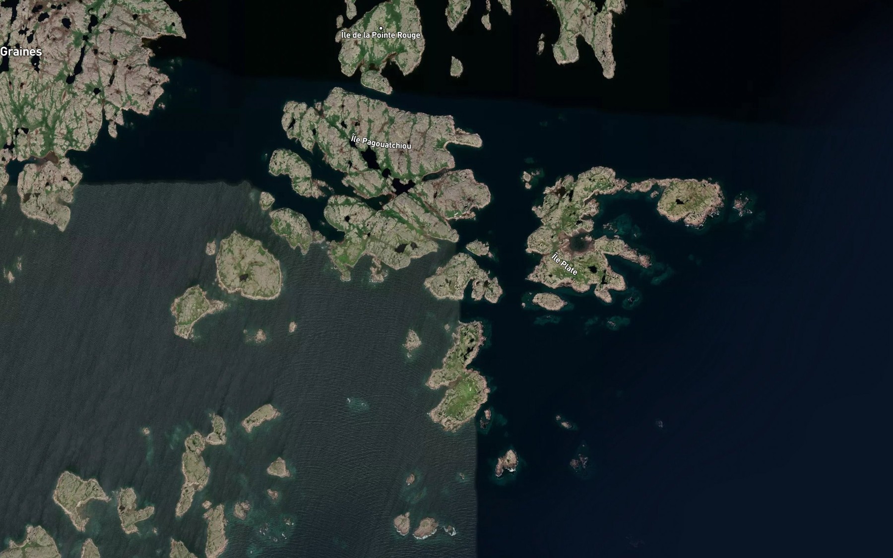 Satellite map of the Baie Salt Water