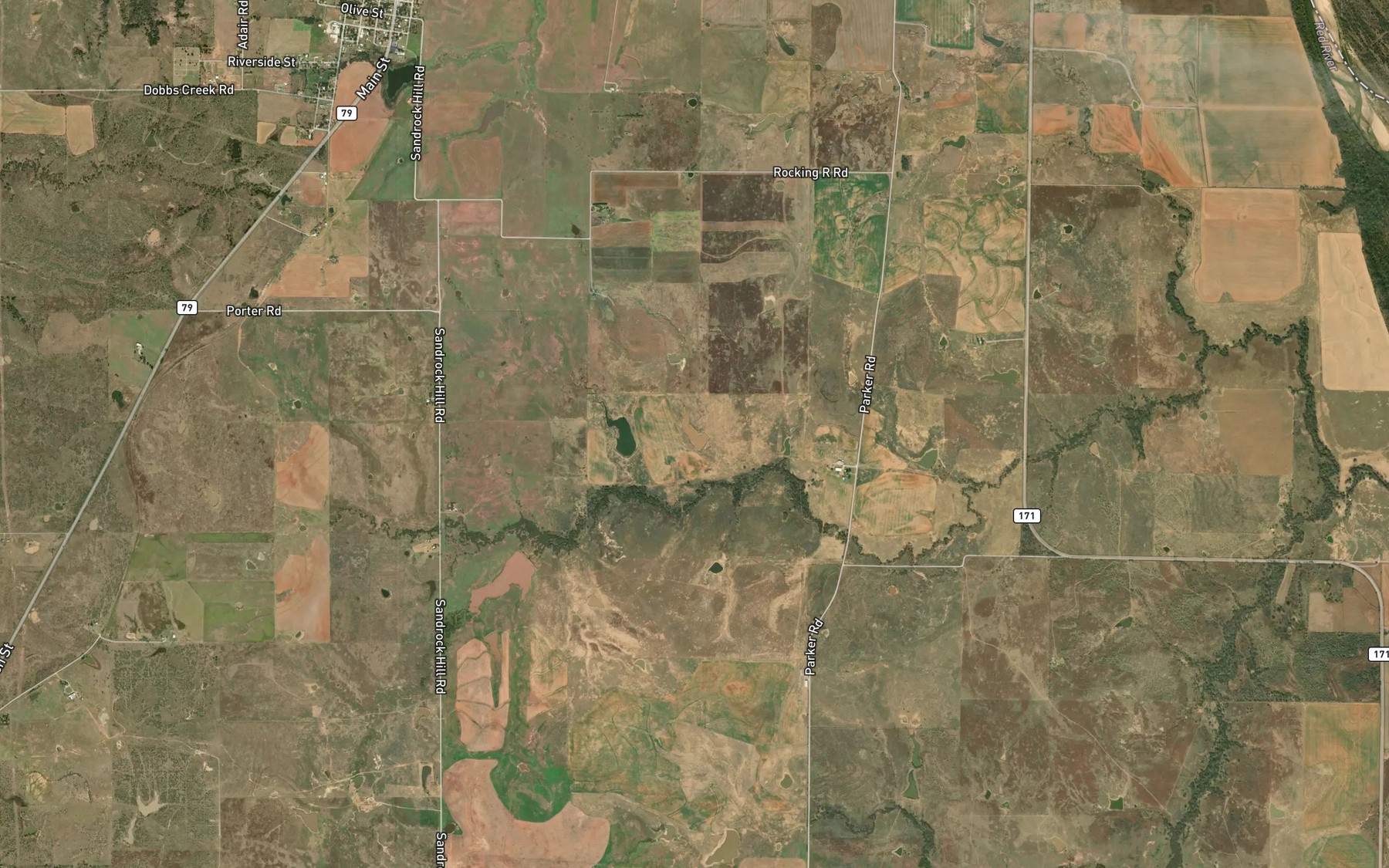Satellite map of the Parker Lake Number 3