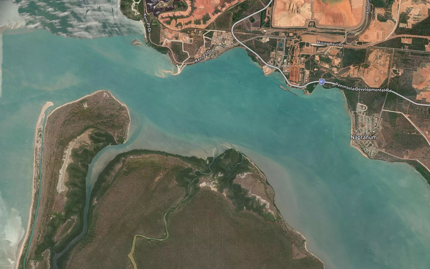 Satellite map of the Cora Bank