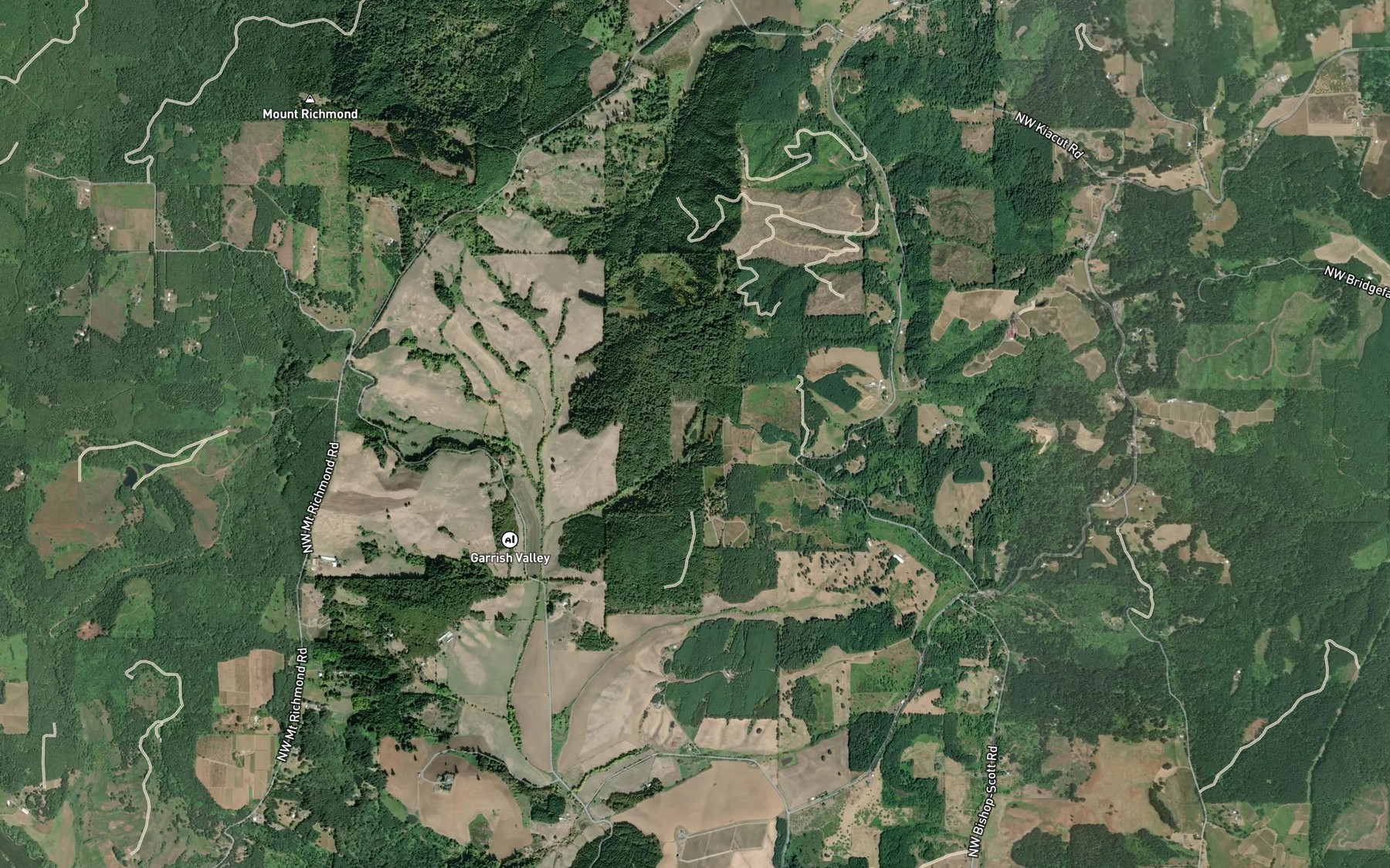 Satellite map of the Bodeen Lake