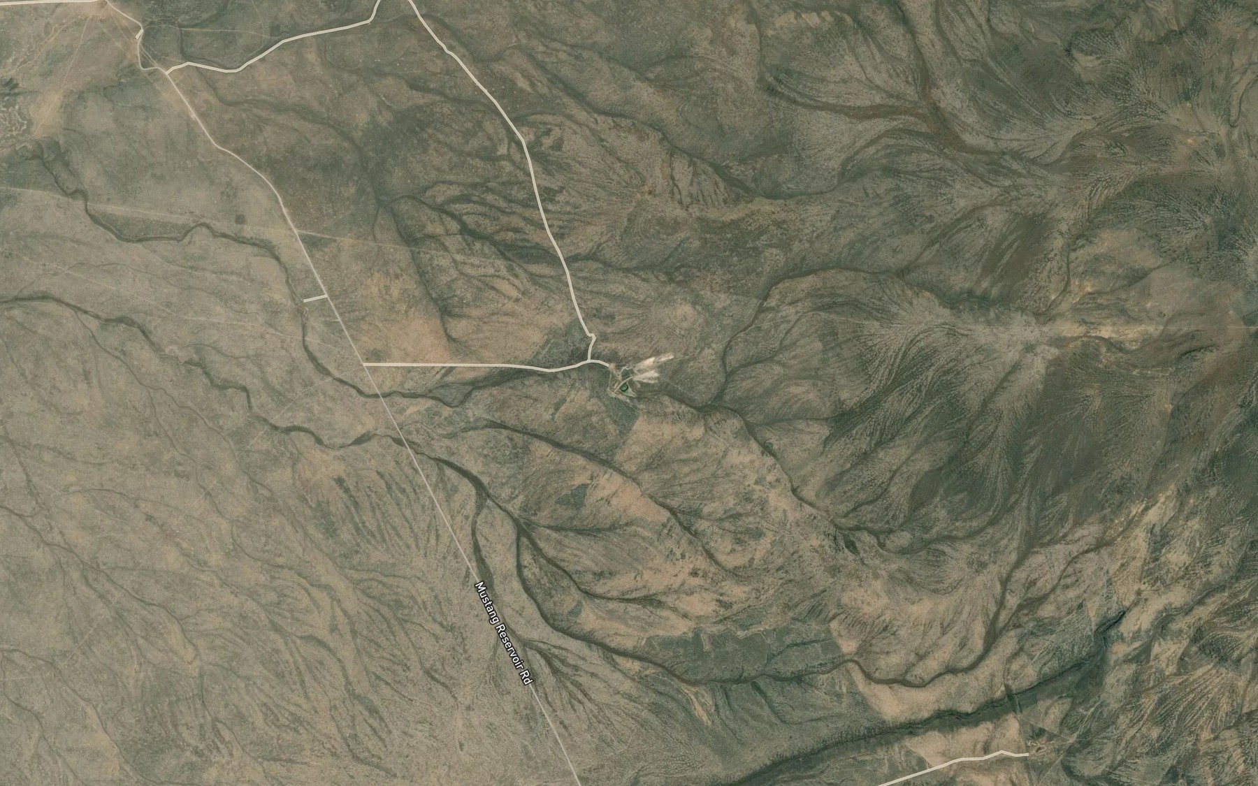 Satellite map of the Crows Nest Reservoir
