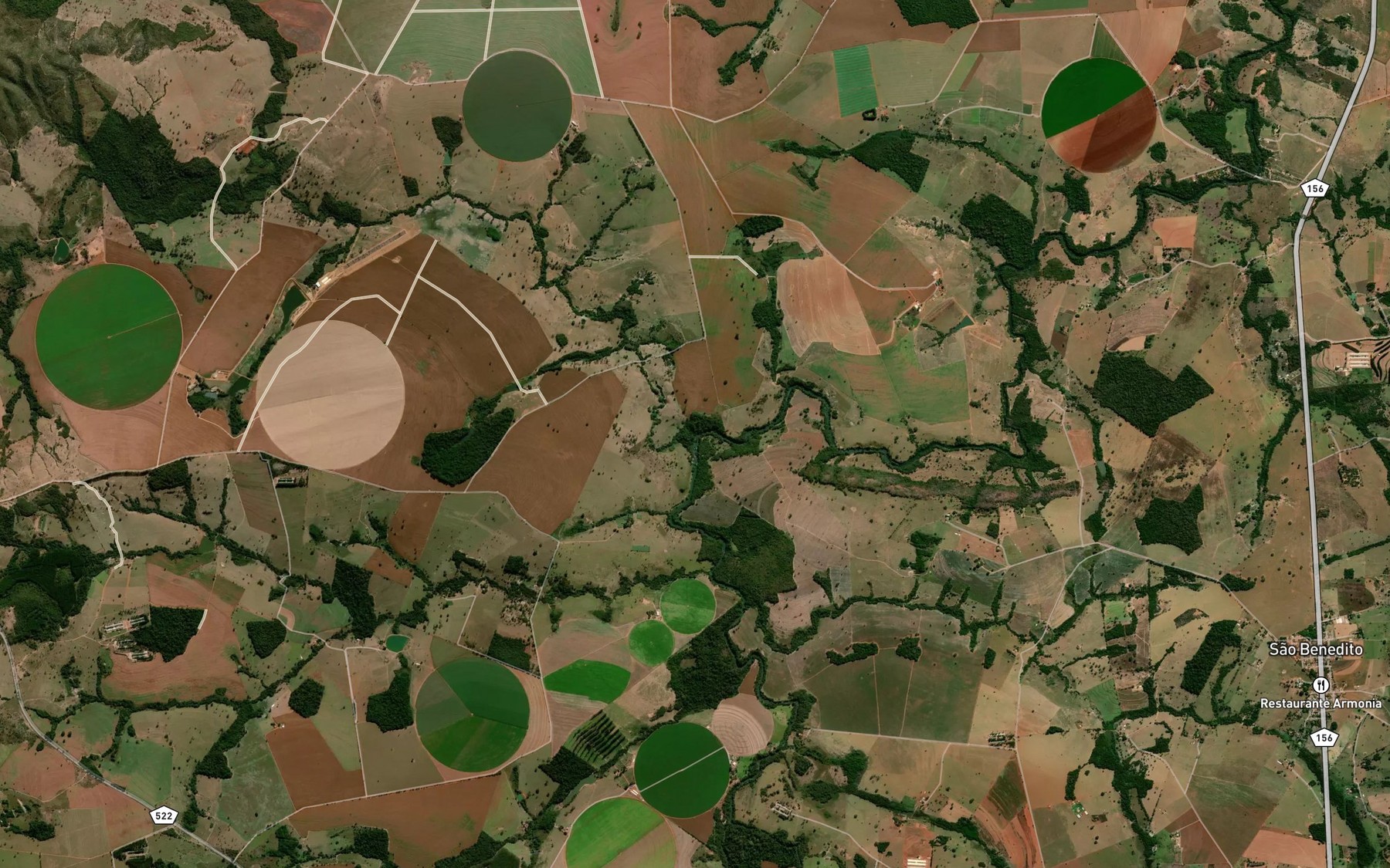 Satellite map of the Rio Sao Pedro