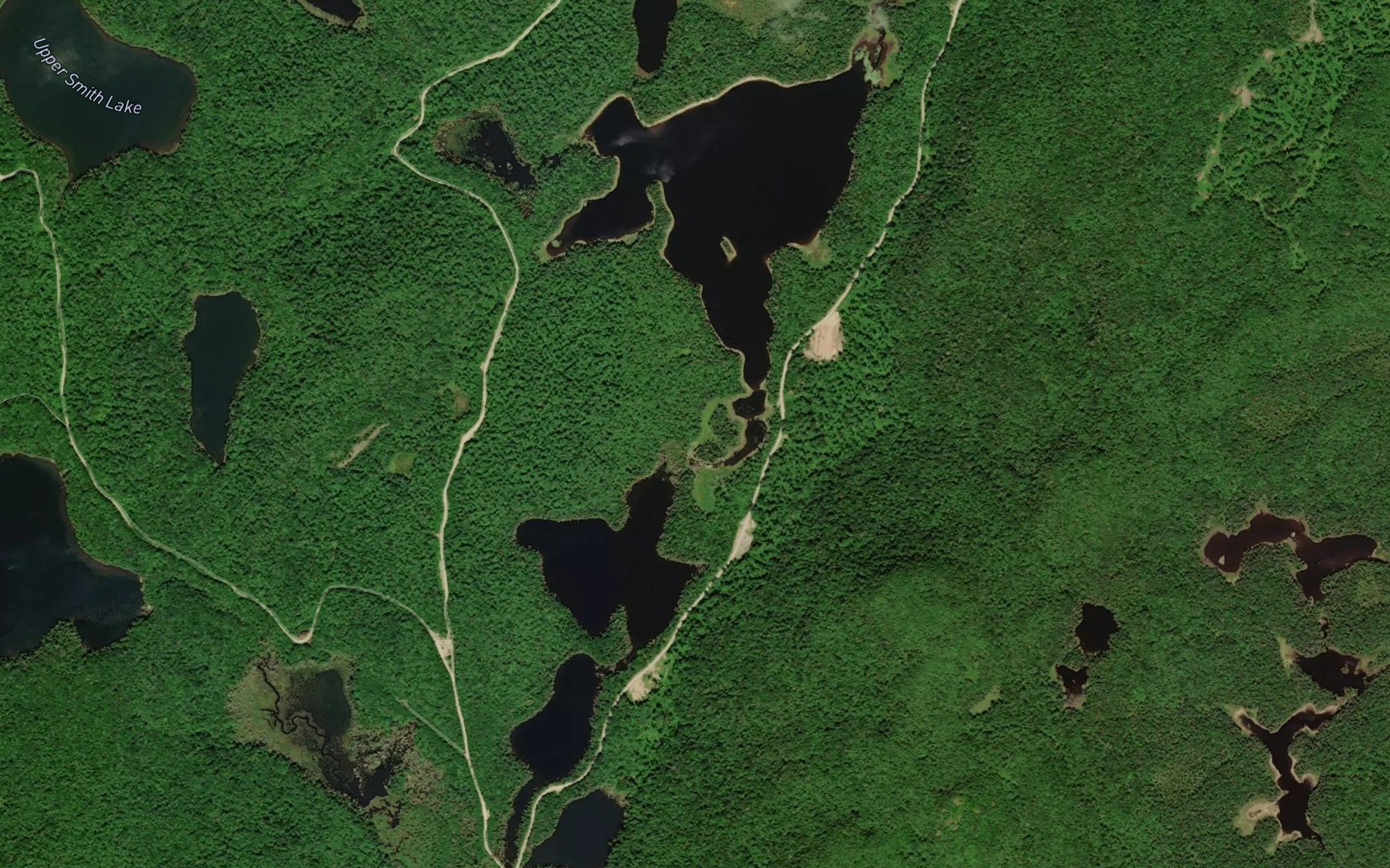 Satellite map of the Brant Lake